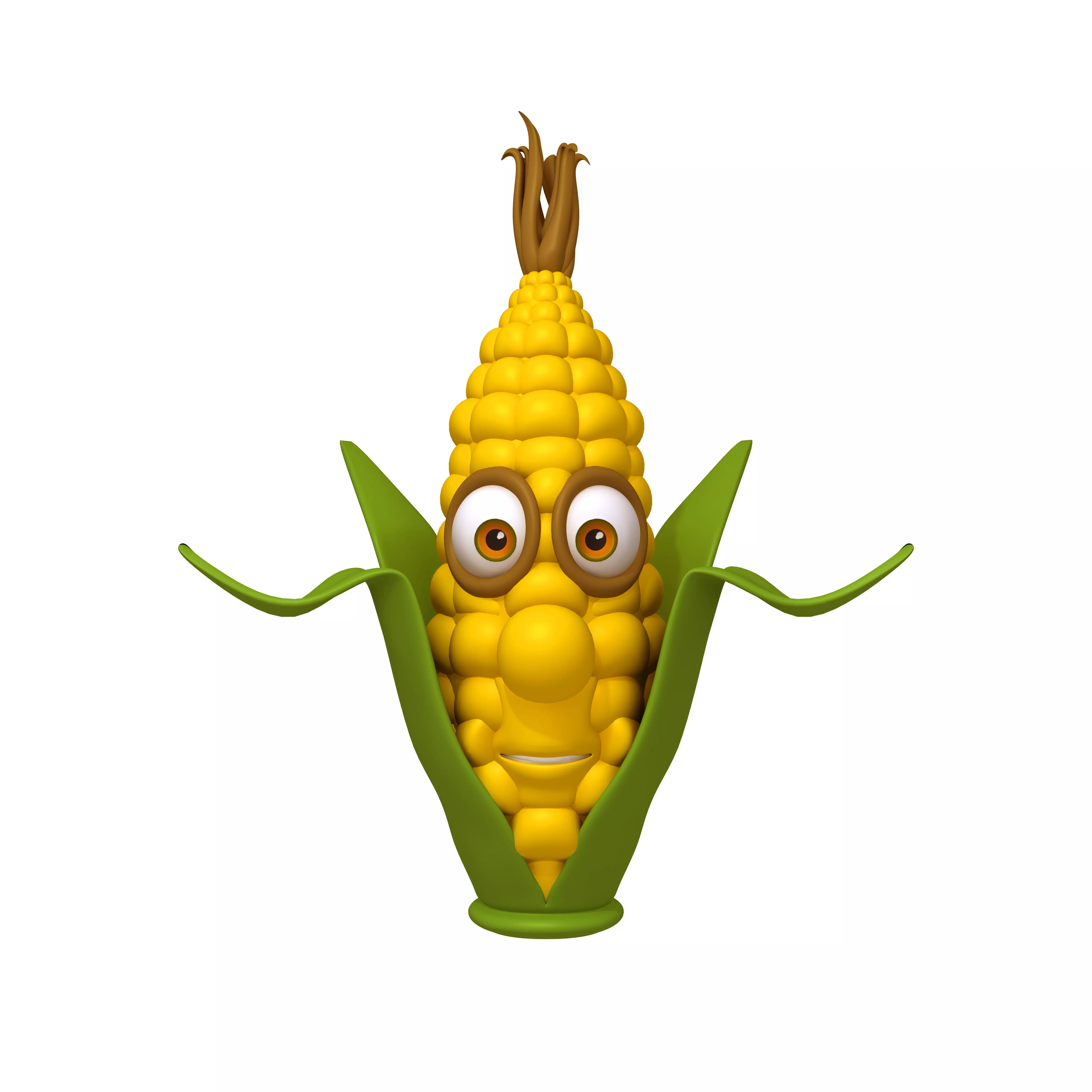 Corn Cartoon 3D model