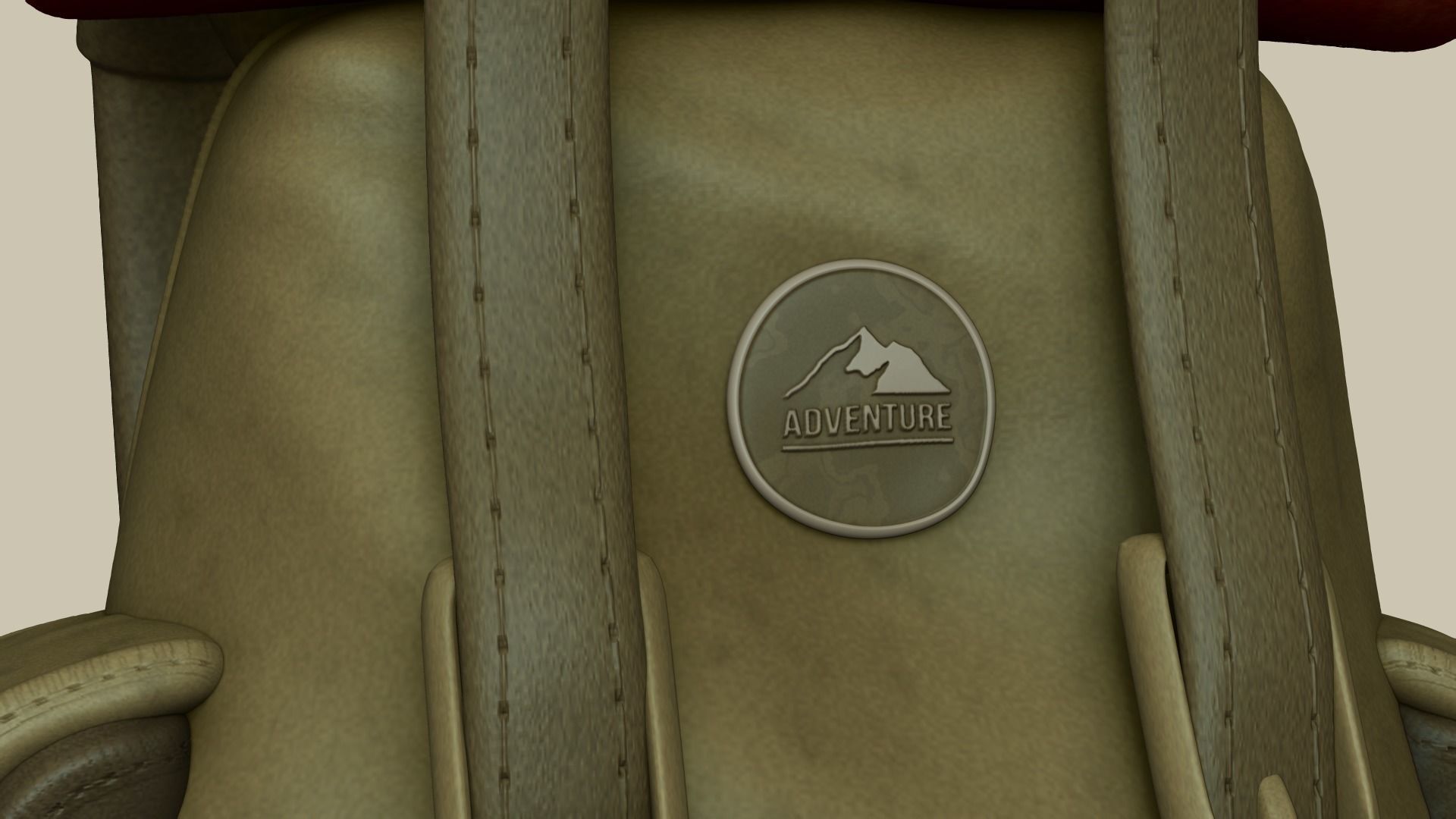 Camping Adventurer Backpack - Character Costume Low-poly 3D model_10