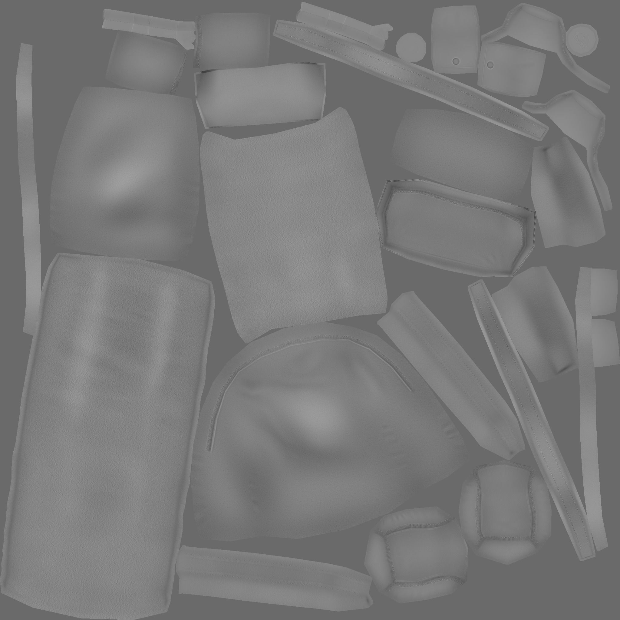 Camping Adventurer Backpack - Character Costume Low-poly 3D model_21