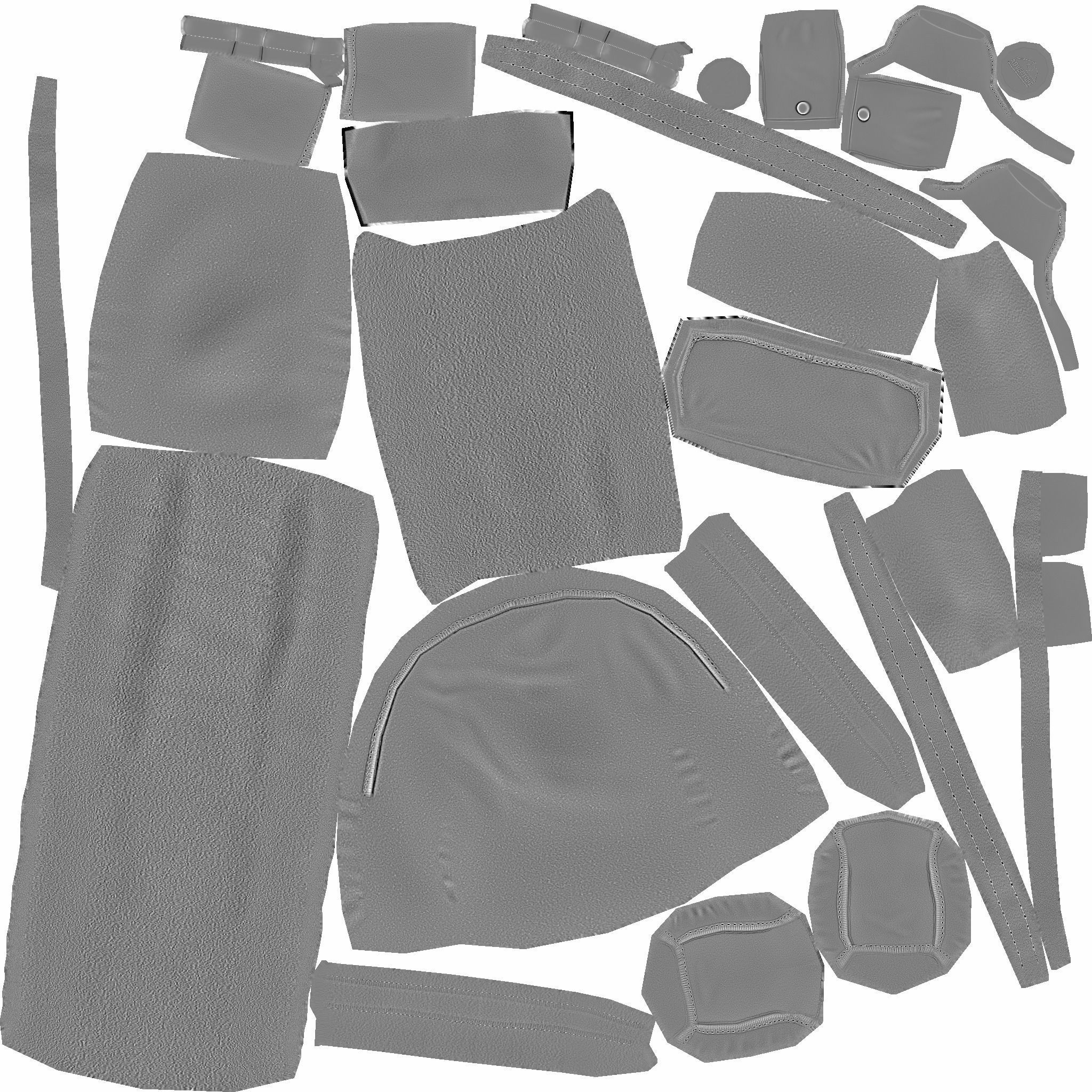 Camping Adventurer Backpack - Character Costume Low-poly 3D model_18