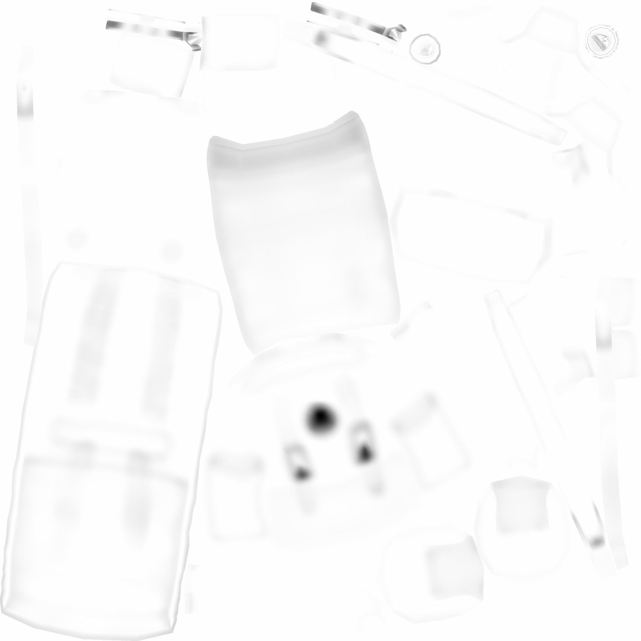 Camping Adventurer Backpack - Character Costume Low-poly 3D model_17