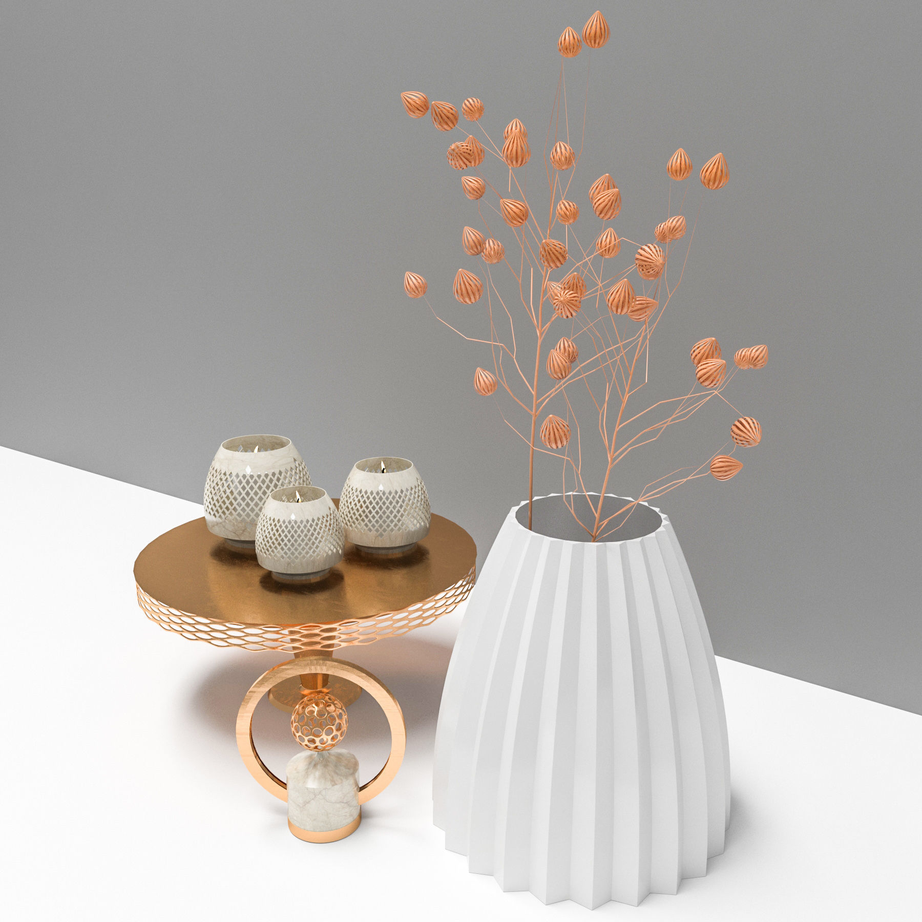 Decorative set 003 3D model_2