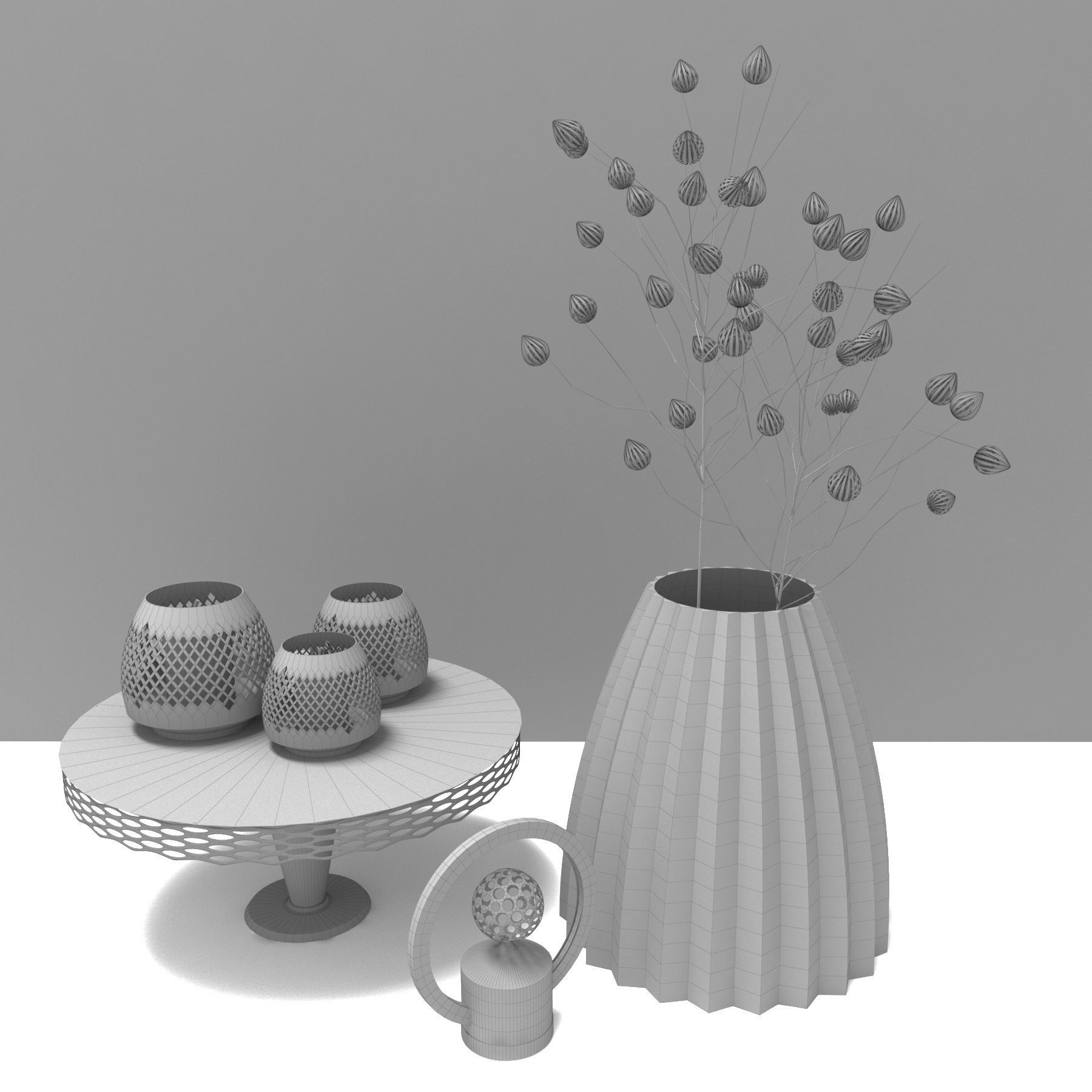 Decorative set 003 3D model_1