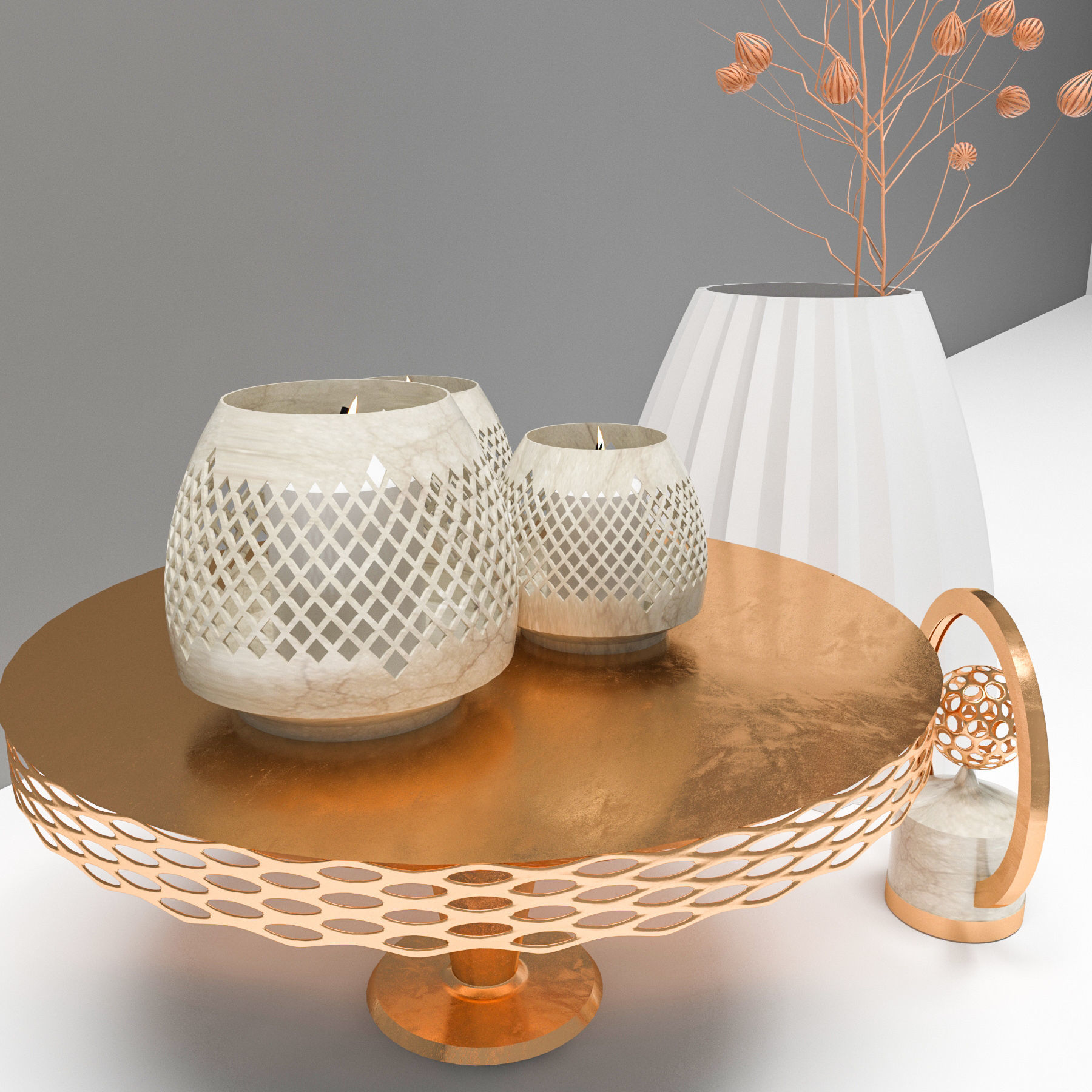 Decorative set 003 3D model_4