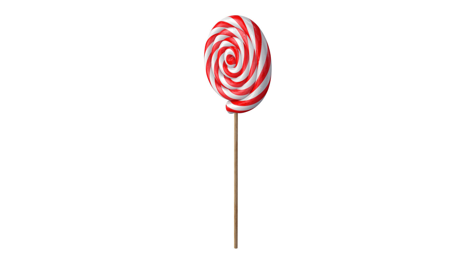 Christmas swirl lollipop 3D model_3