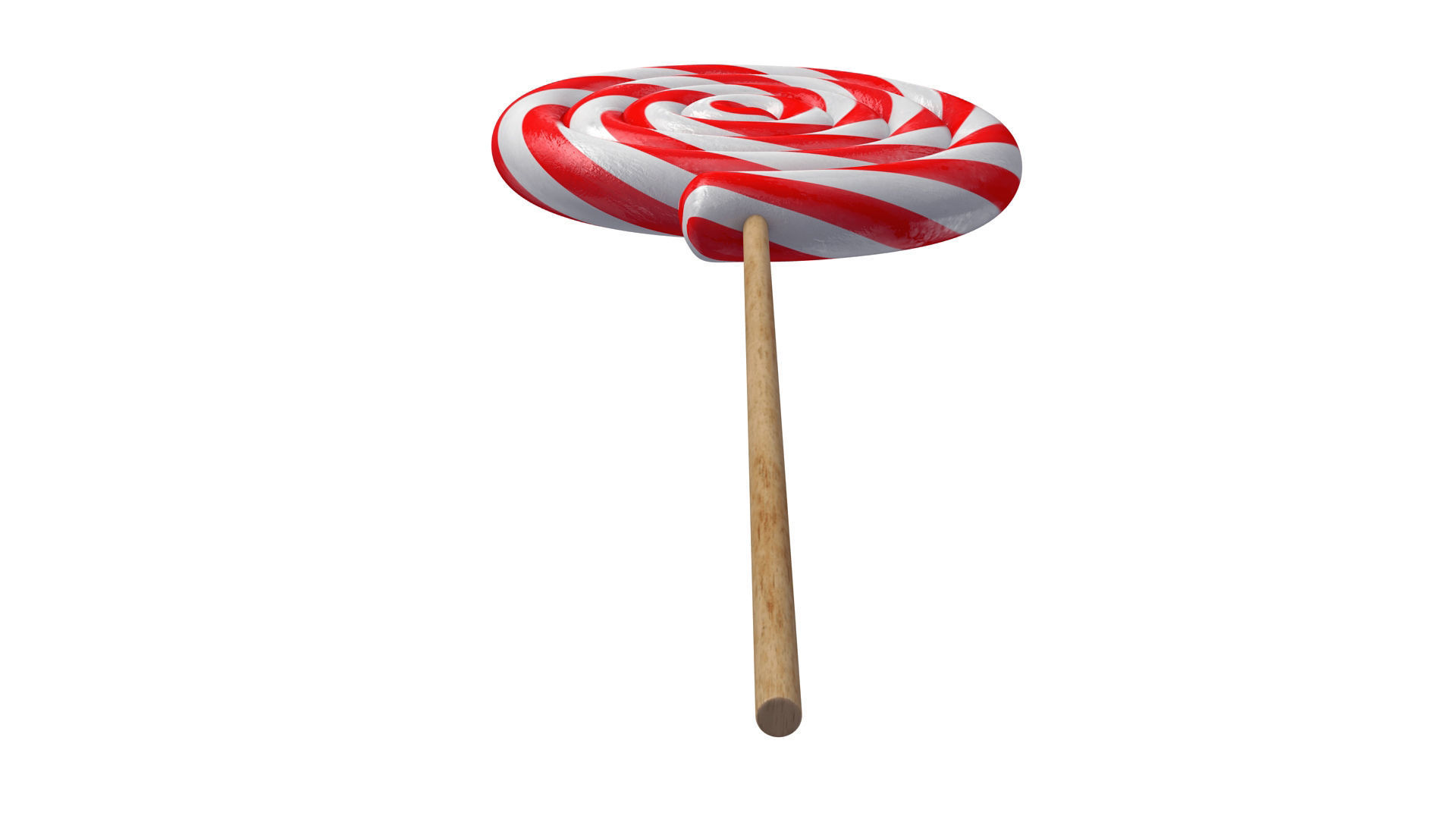 Christmas swirl lollipop 3D model_9