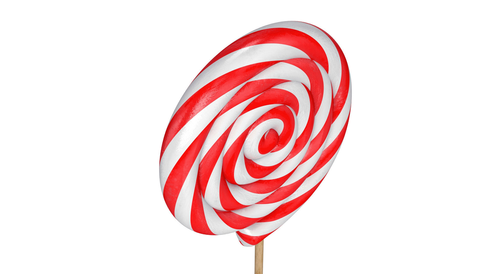 Christmas swirl lollipop 3D model_8