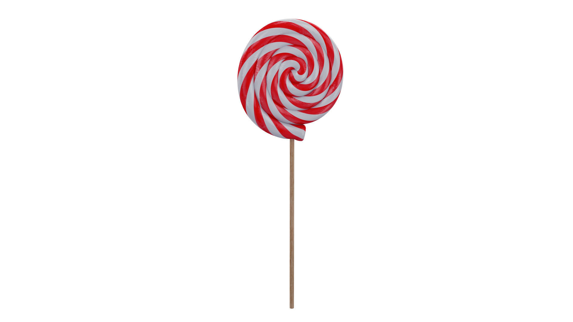 Christmas swirl lollipop 3D model_4