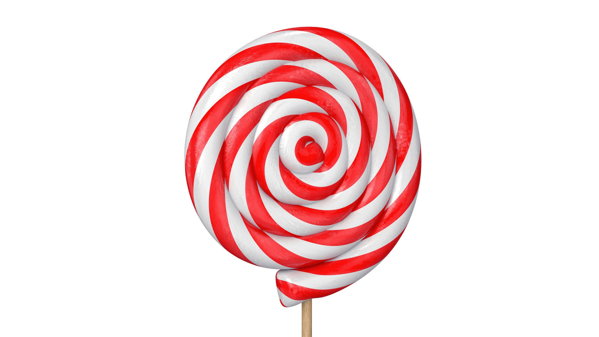 Christmas swirl lollipop 3D model_6