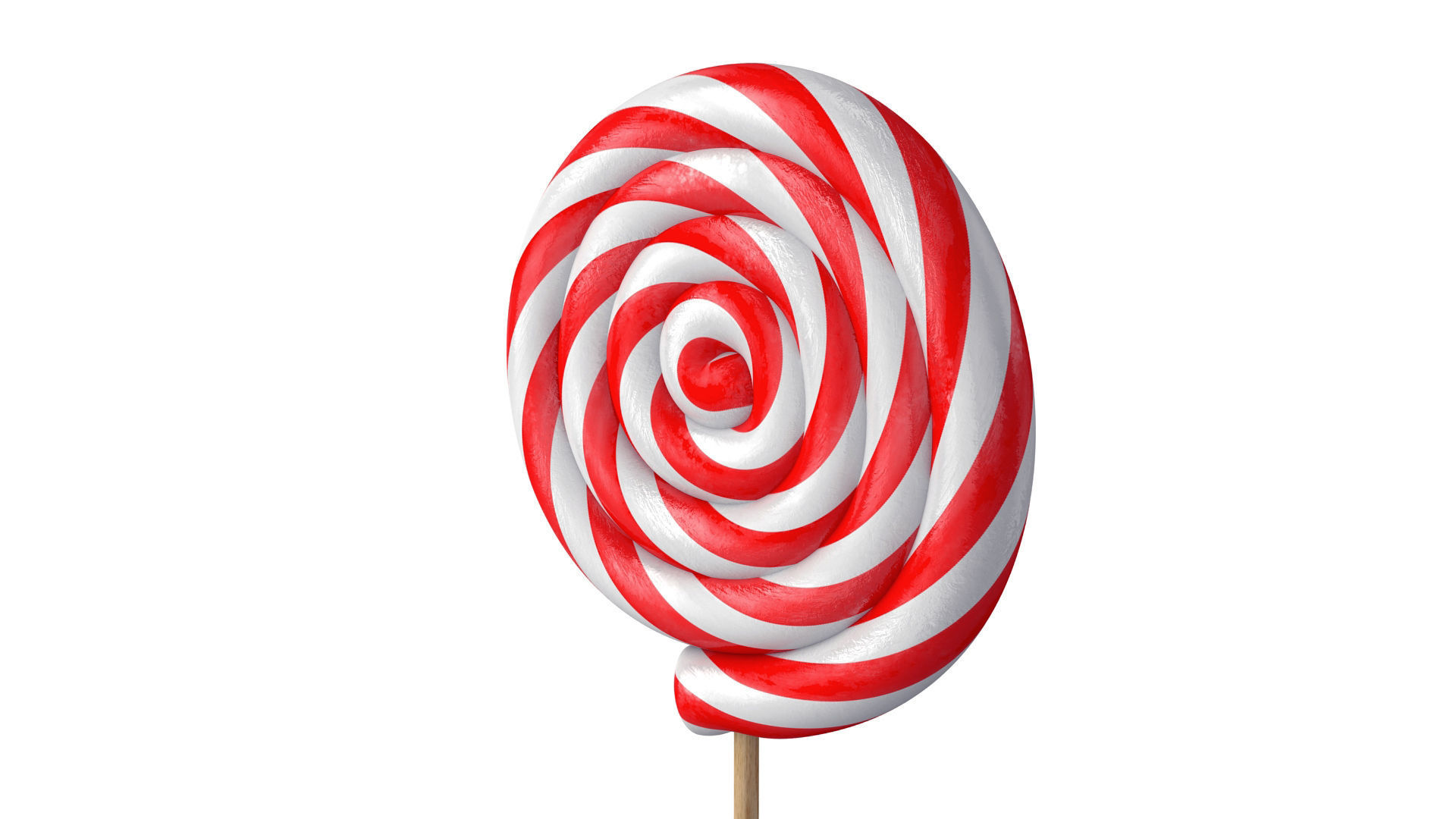 Christmas swirl lollipop 3D model_7