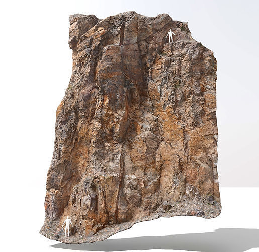 Cliff Large Scan 02 Low-poly 3D model