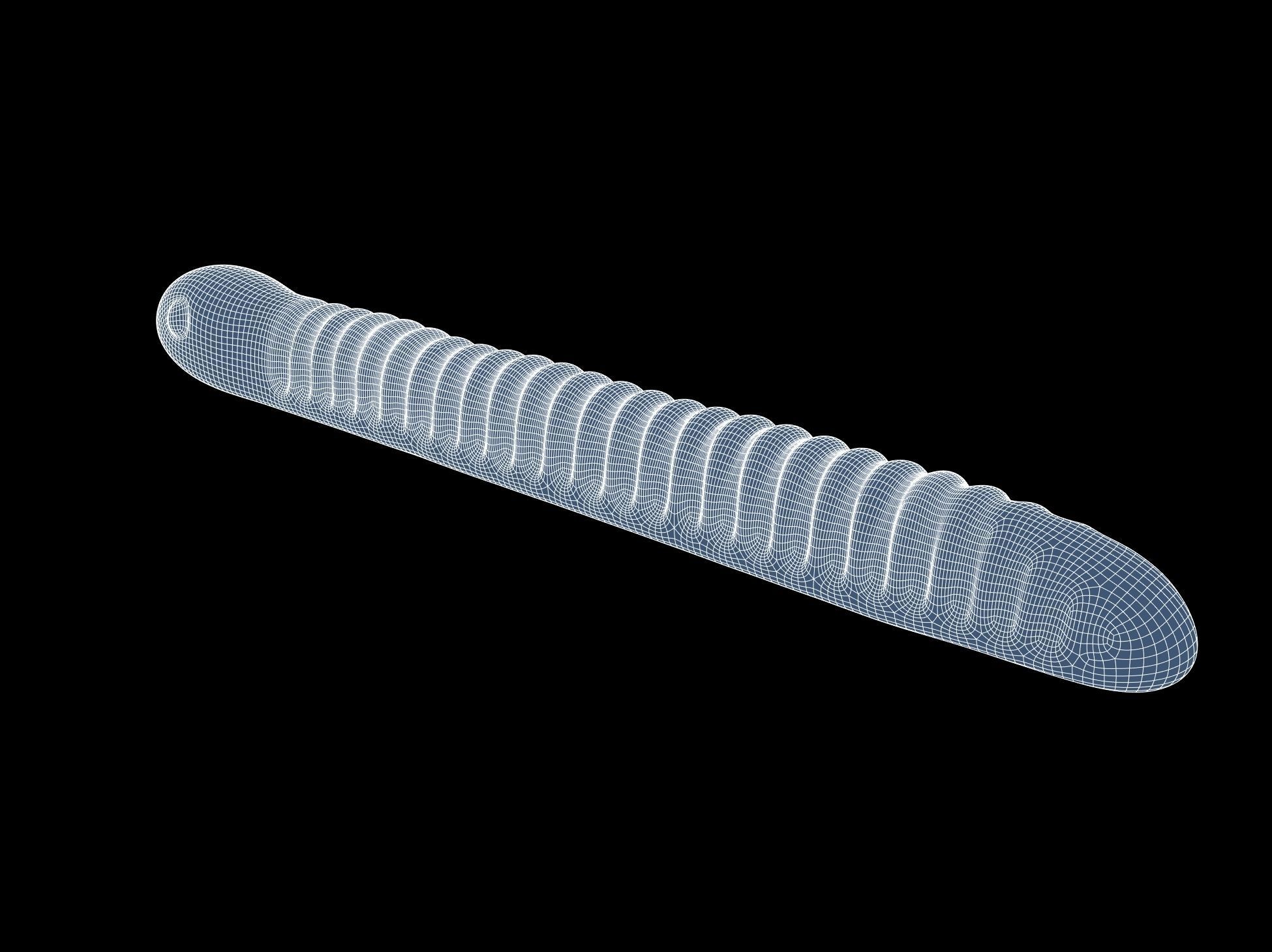 Snake gummy Low-poly 3D model_5