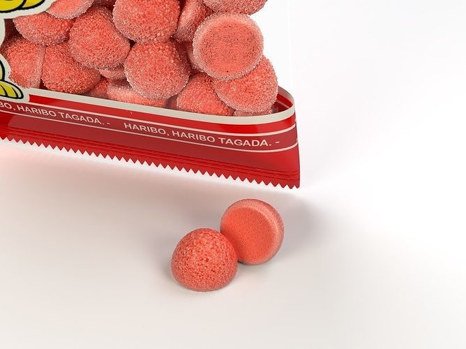 Strawberry fraise tagada Low-poly 3D model 3