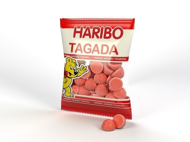 Strawberry fraise tagada Low-poly 3D model 5