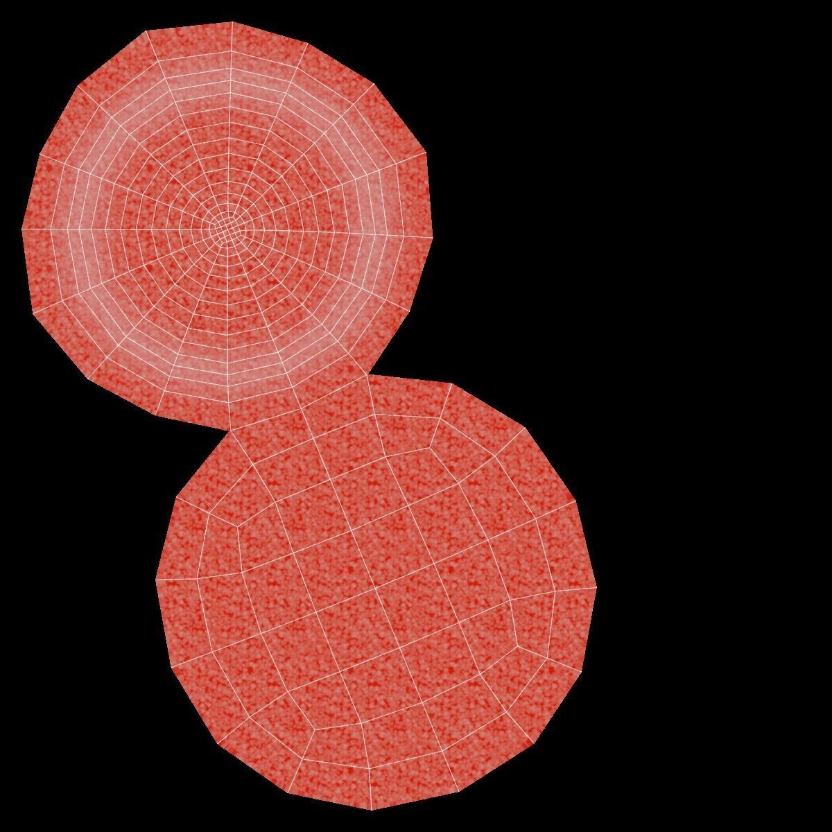 Strawberry fraise tagada Low-poly 3D model_5