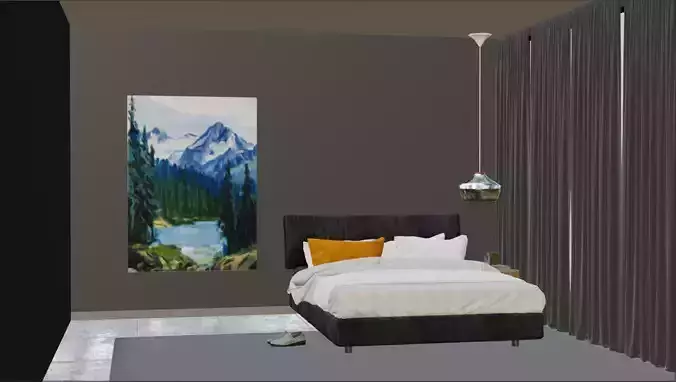 Interior Modern Bed-Room