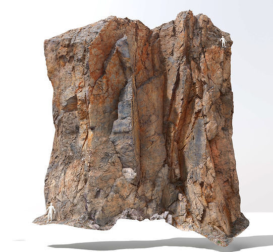 Cliff Large Scan 03 Low-poly 3D model