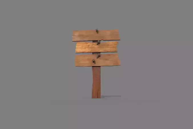 Wood Sing Low-poly 3D model