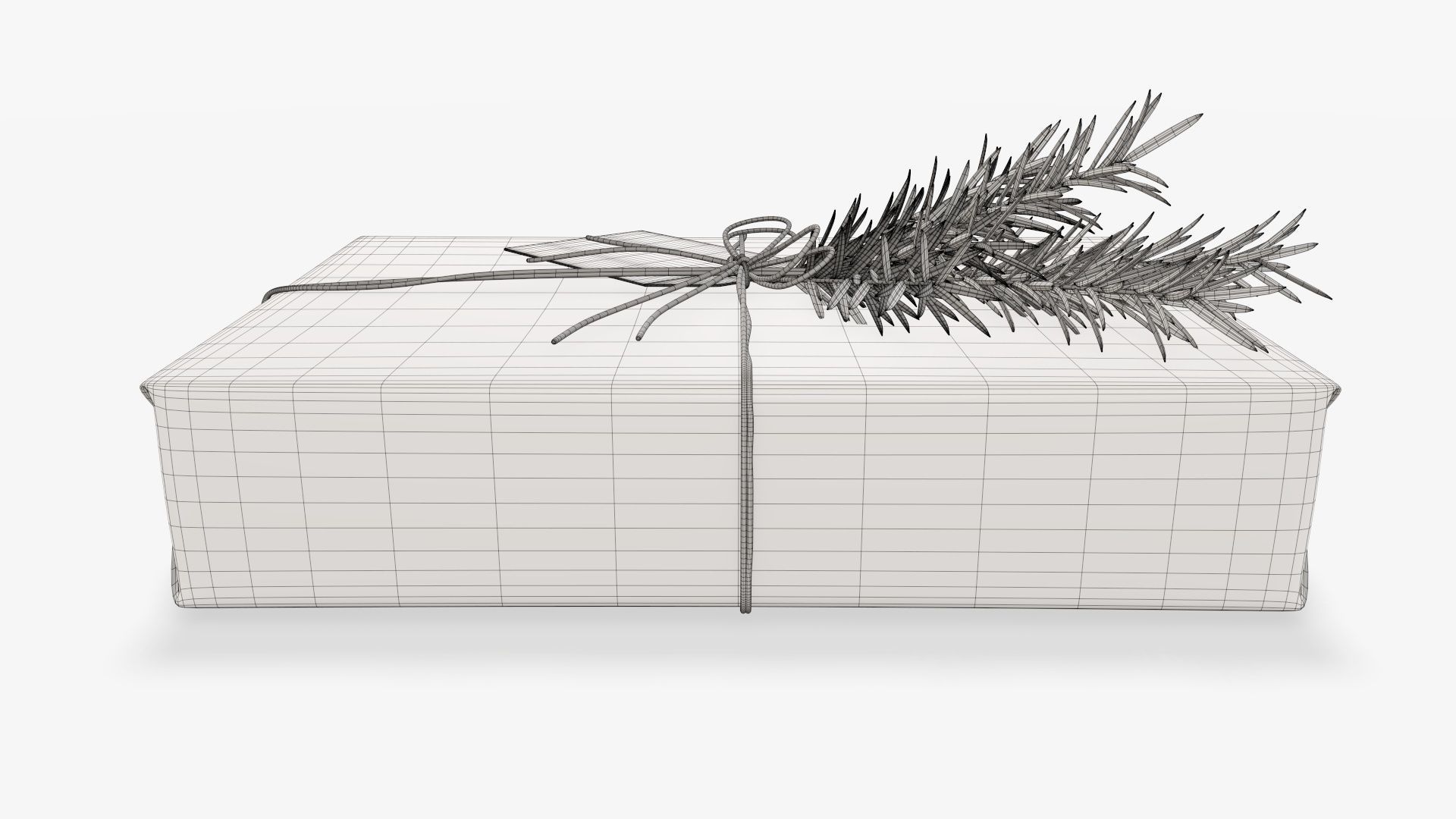 Wrapped Christmas gift 05 3D model_8