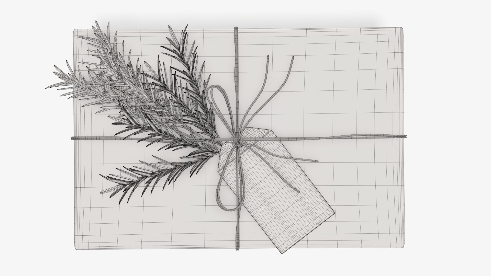 Wrapped Christmas gift 05 3D model_9