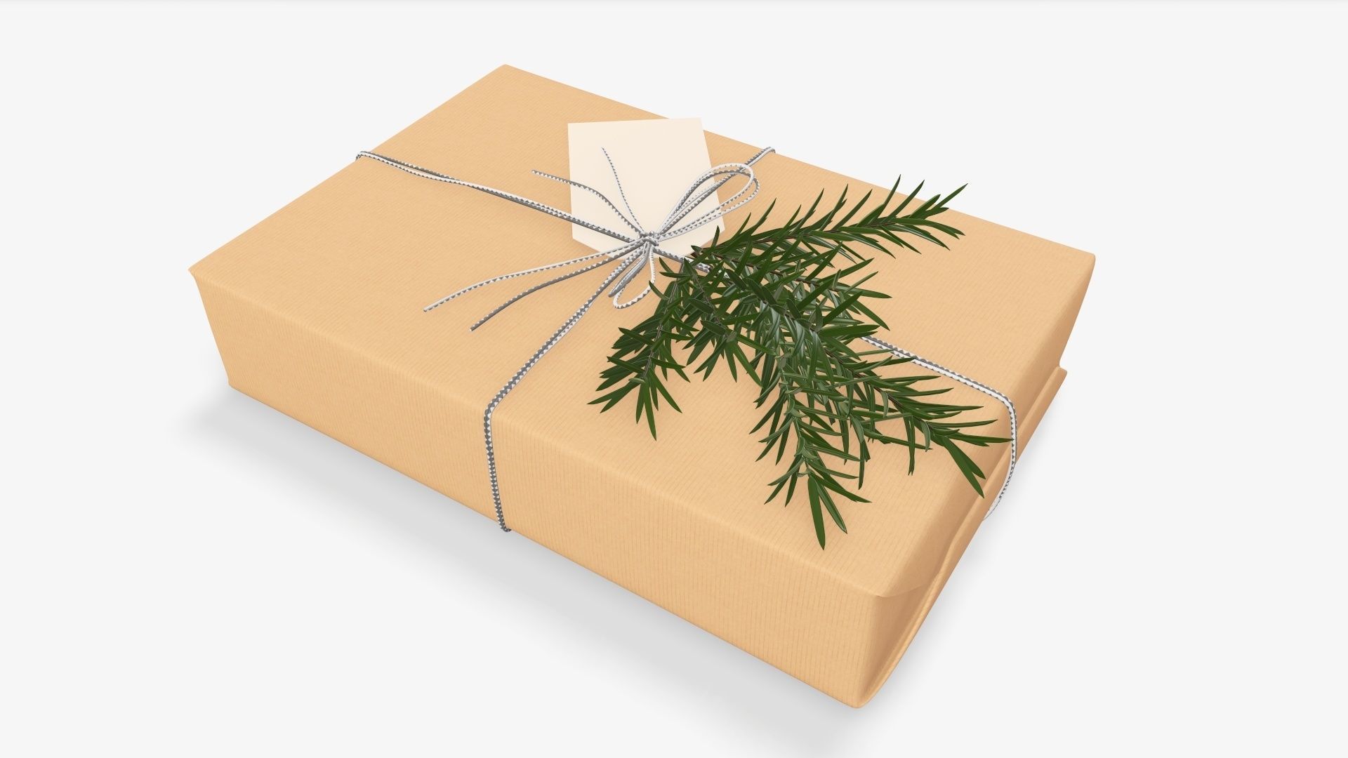 Wrapped Christmas gift 05 3D model_2