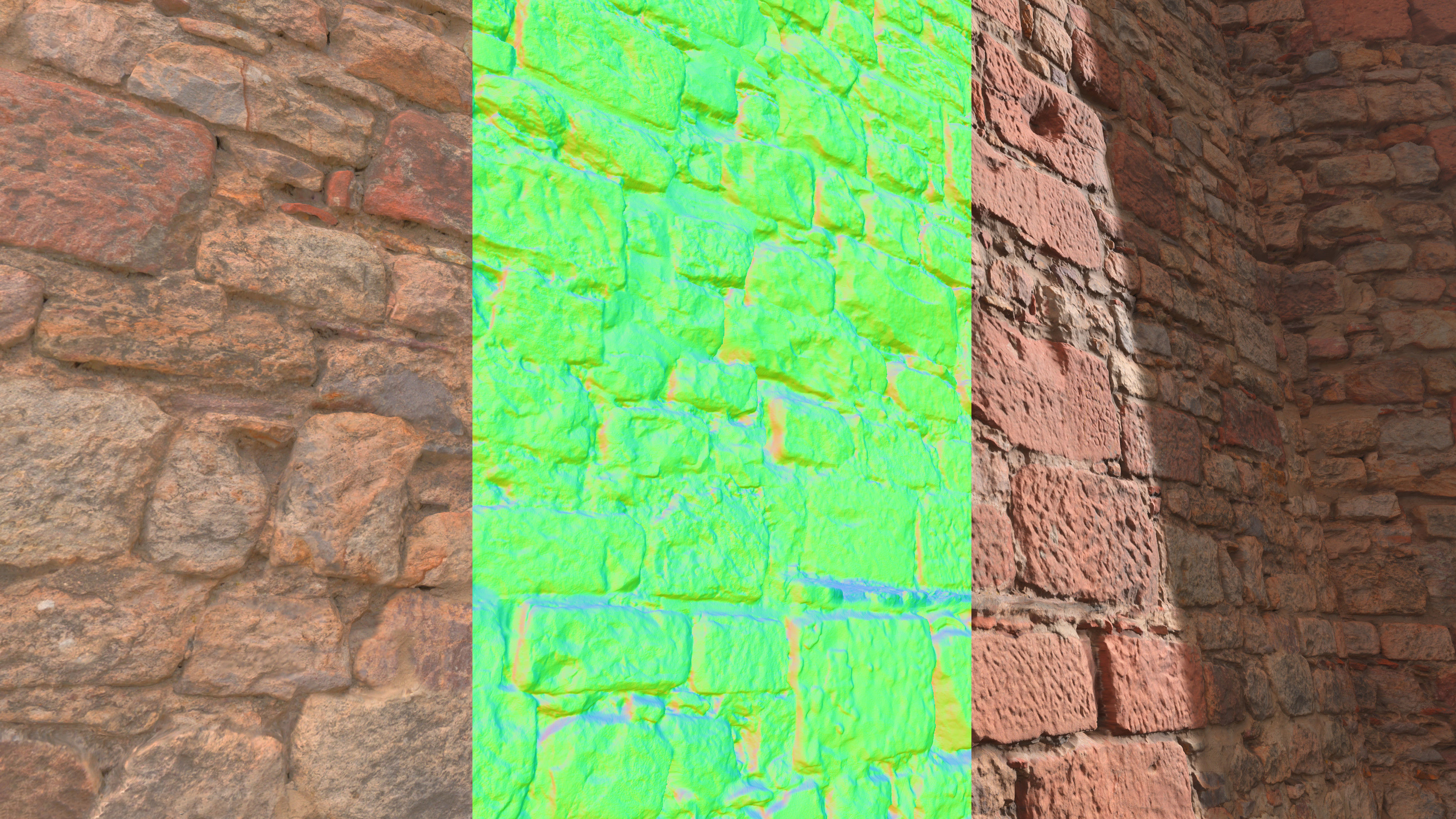 Medieval Wall Materials - High Quality Scan Low-poly 3D model_8