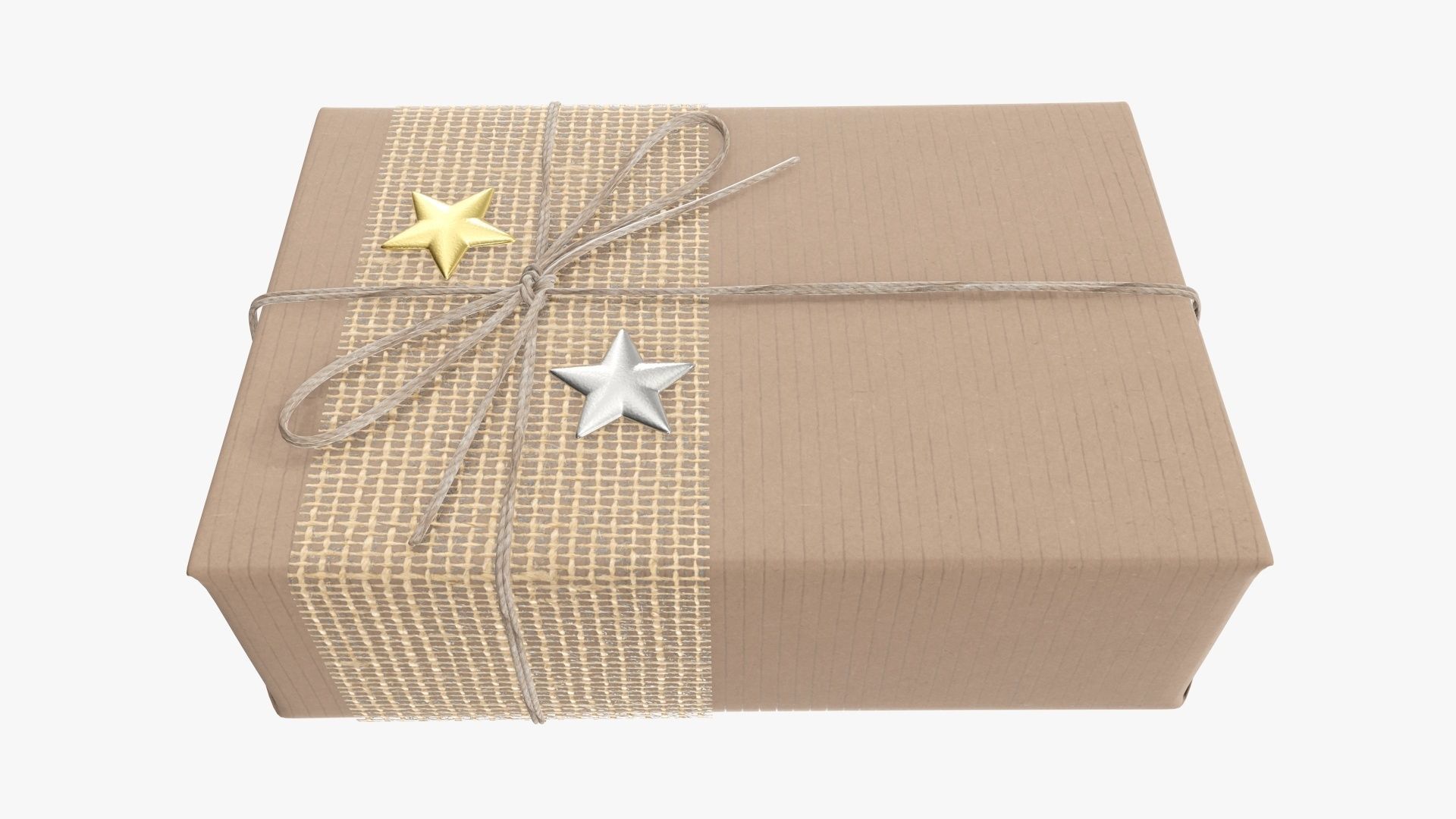 Wrapped Christmas gift 07 3D model_2