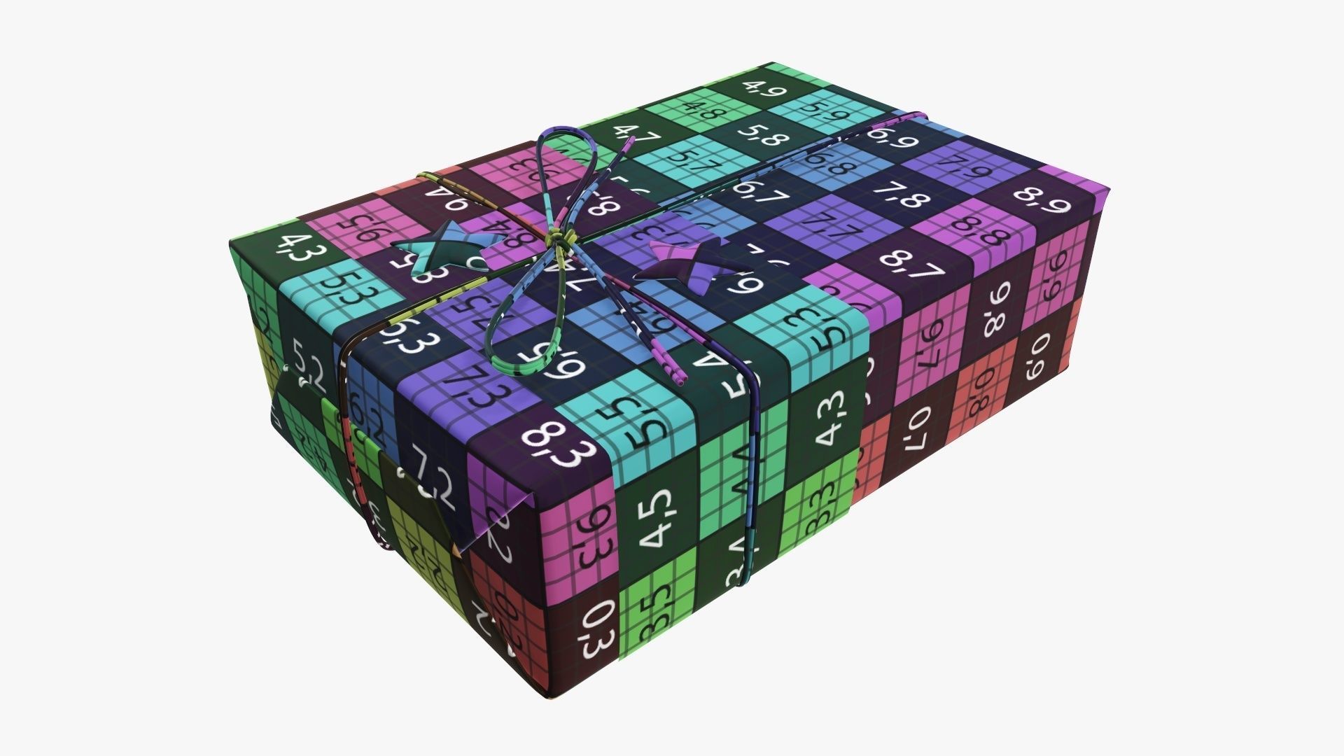 Wrapped Christmas gift 07 3D model_13