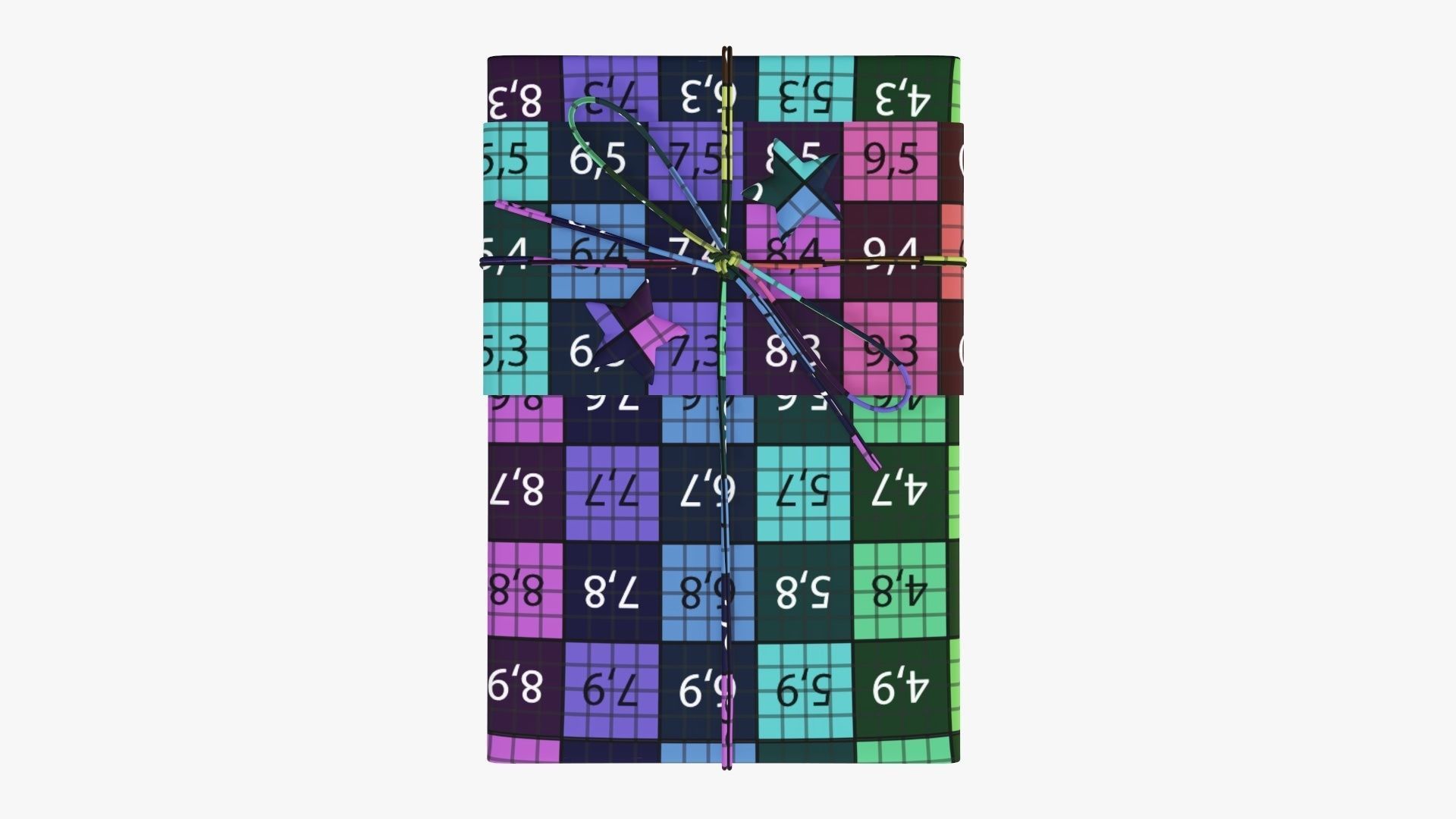 Wrapped Christmas gift 07 3D model_11