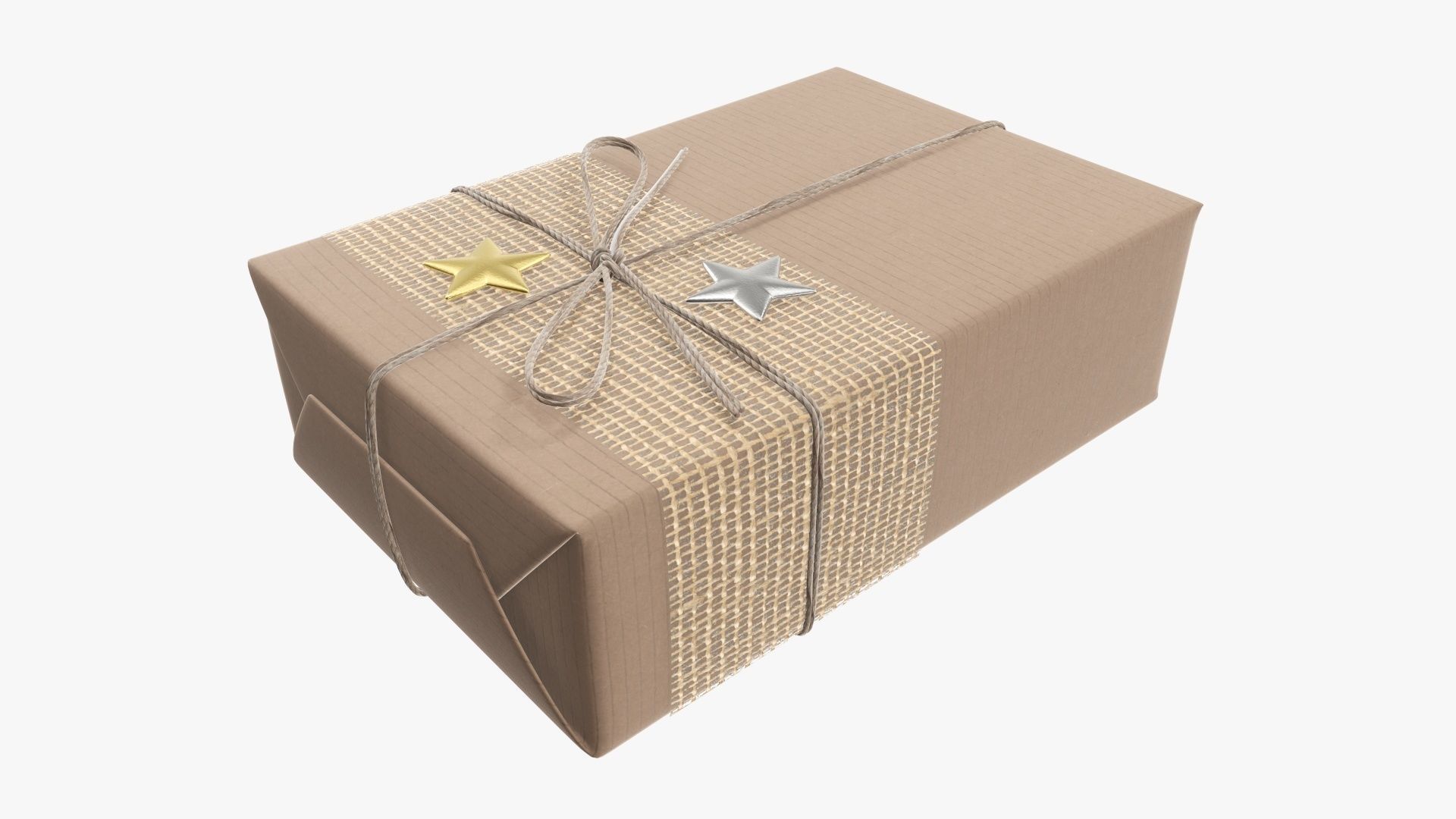Wrapped Christmas gift 07 3D model_3