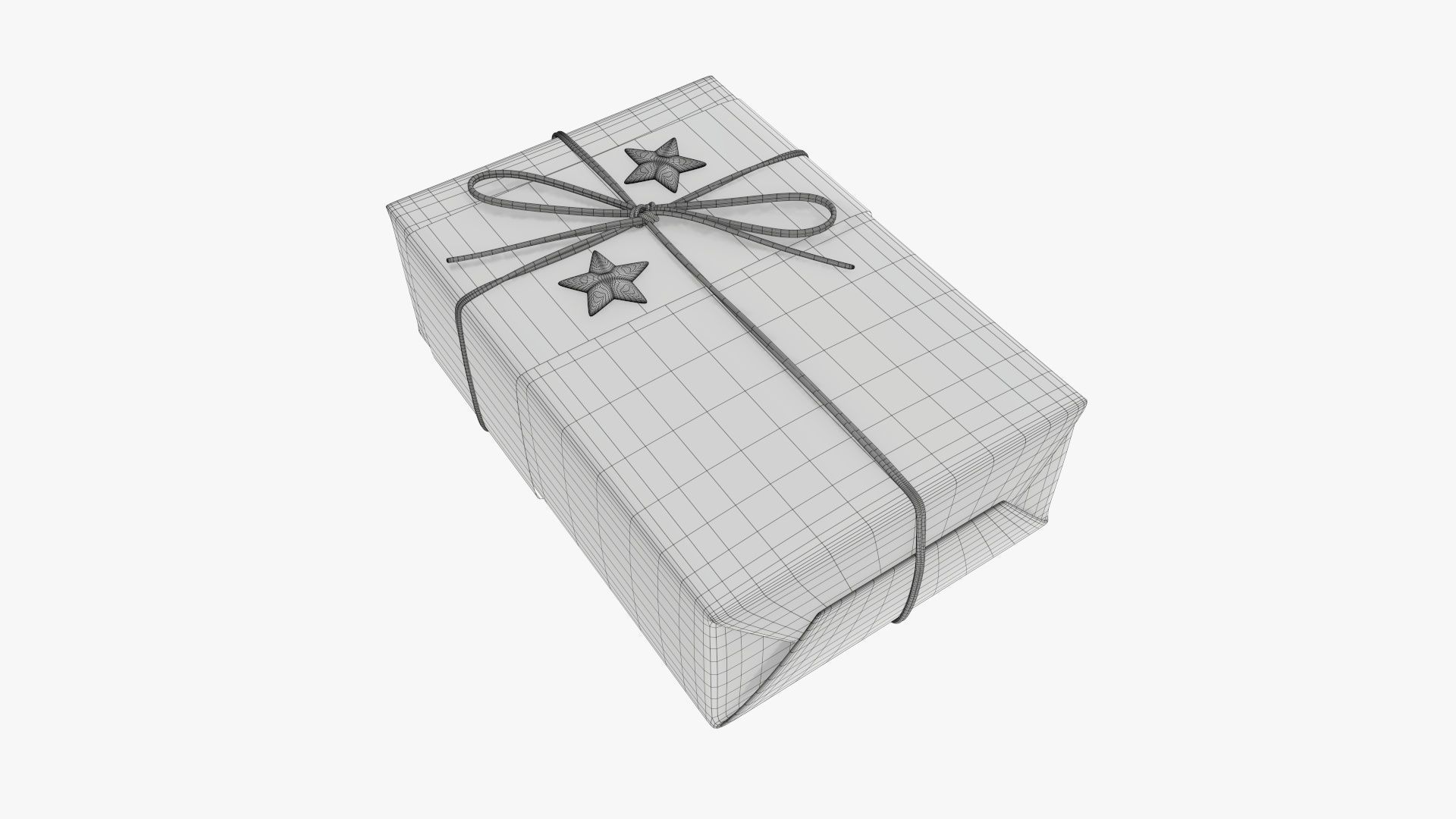 Wrapped Christmas gift 07 3D model_5