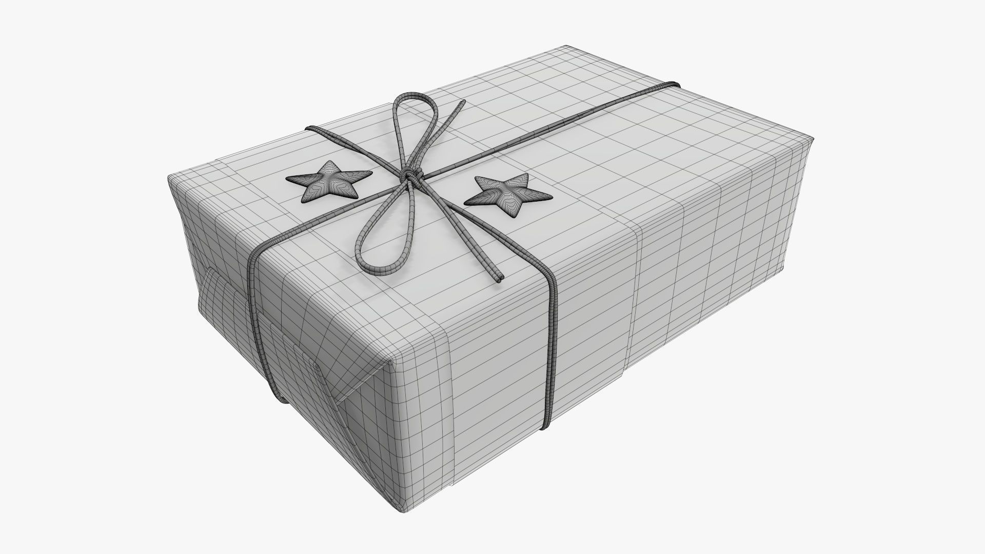 Wrapped Christmas gift 07 3D model_8
