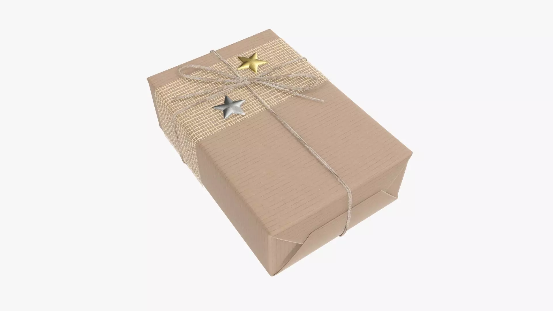 Wrapped Christmas gift 07 3D model_0