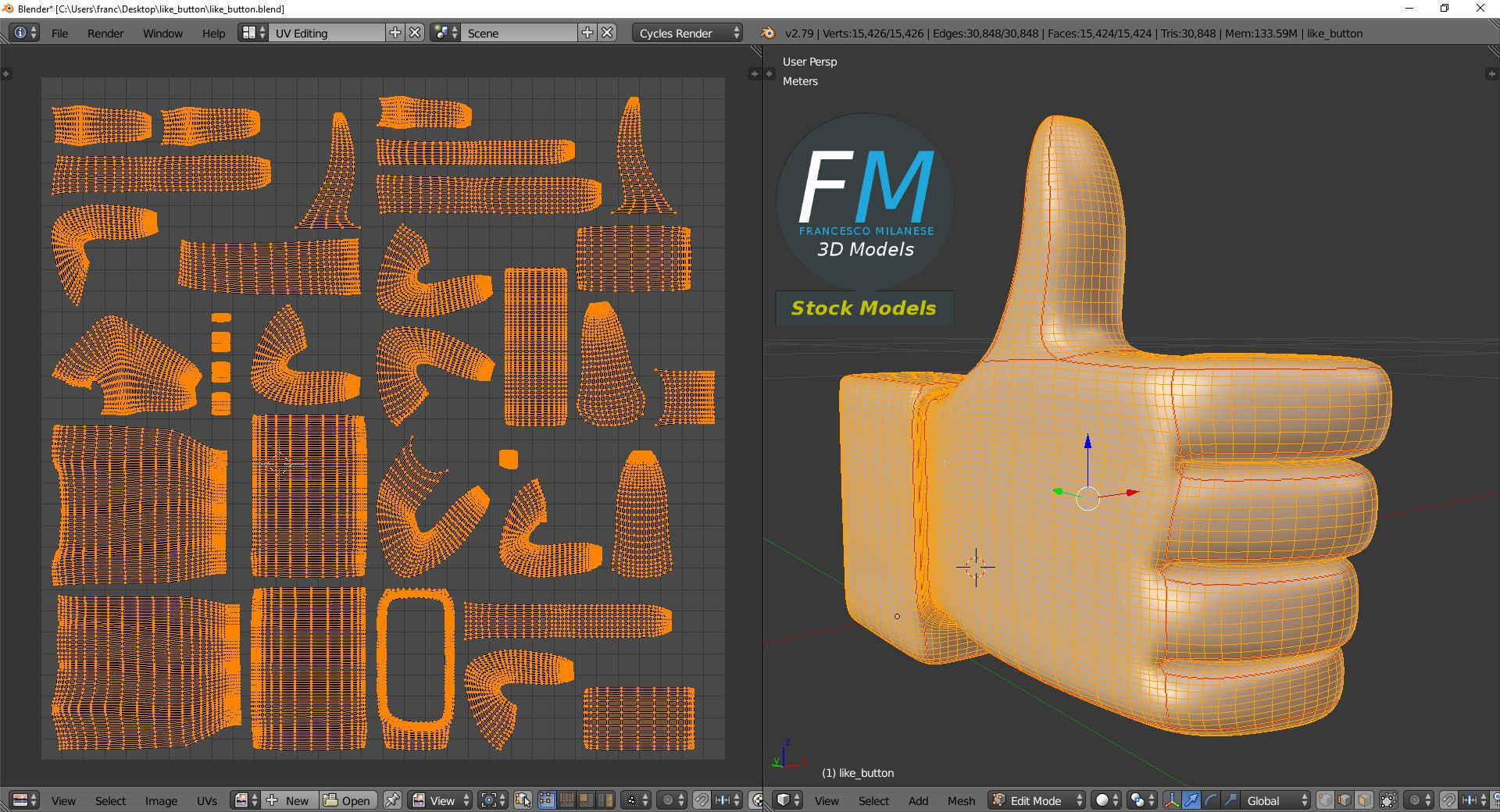Like button 3D model_10