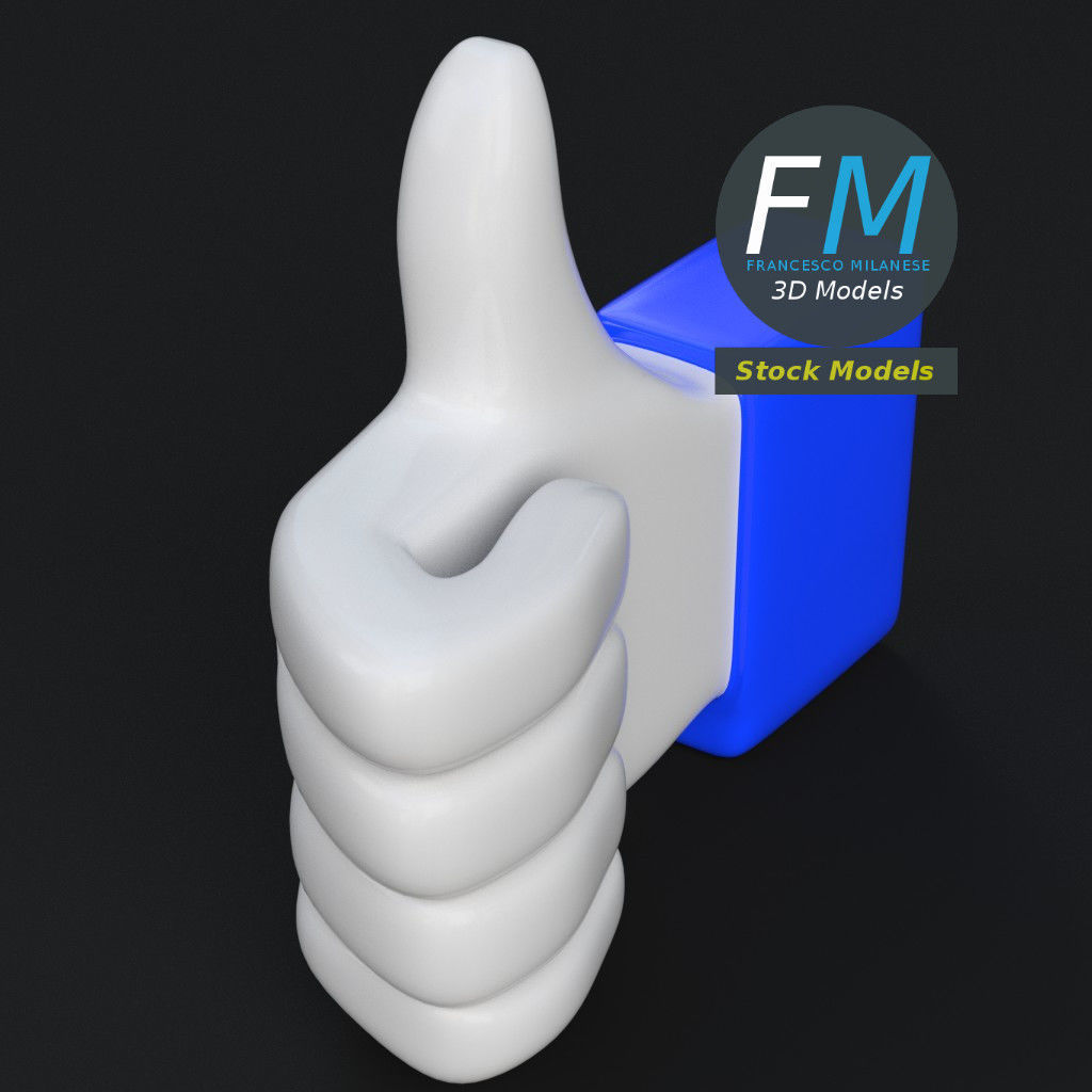 Like button 3D model_2