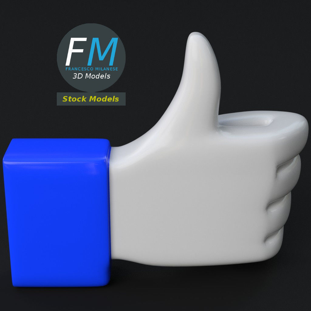 Like button 3D model_5