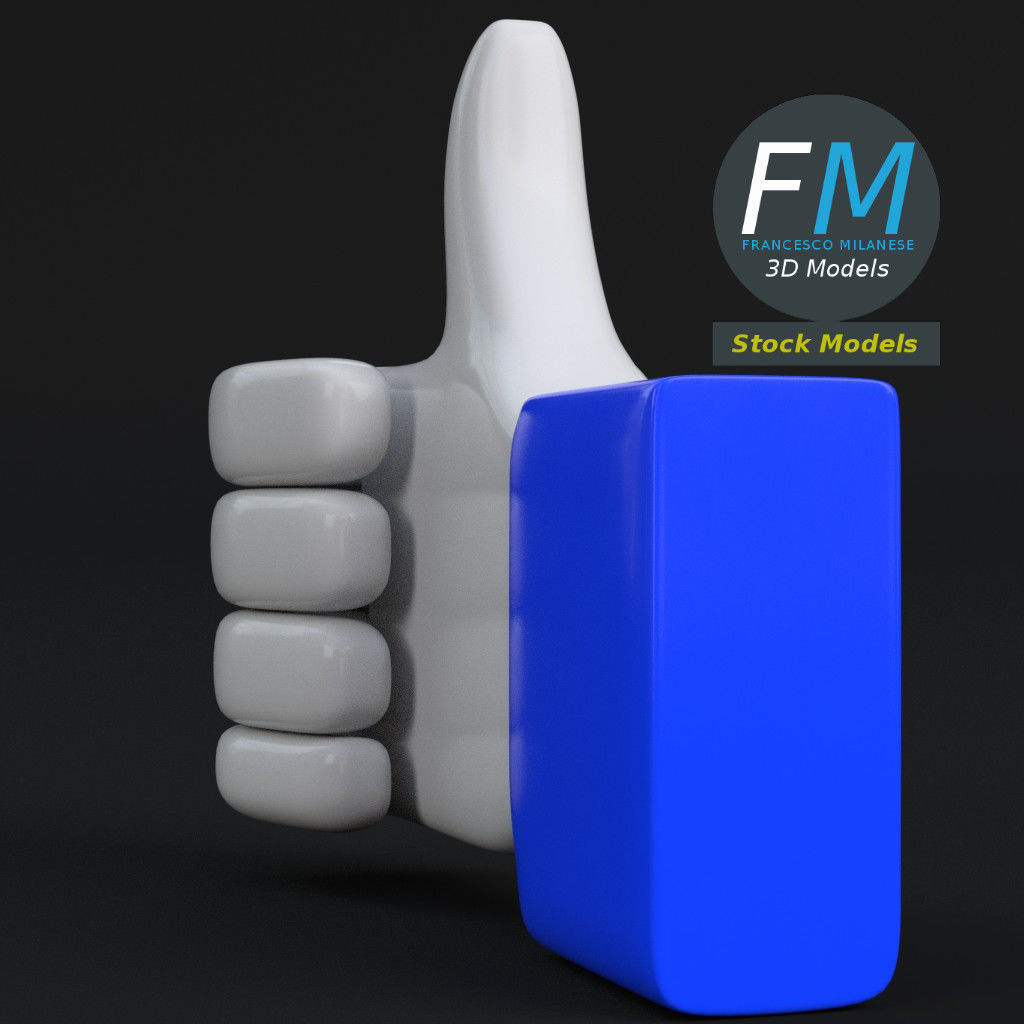 Like button 3D model_3
