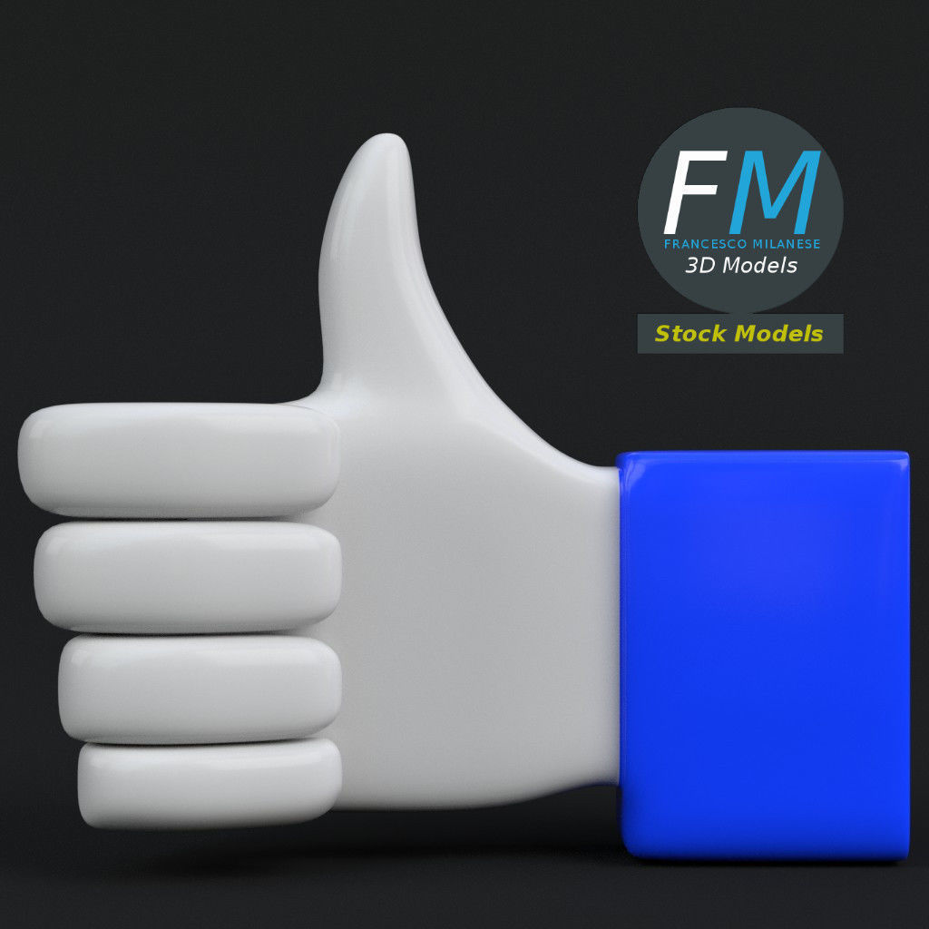 Like button 3D model_4