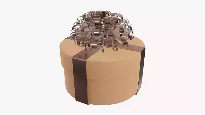 Wrapped Christmas gift 09 3D model