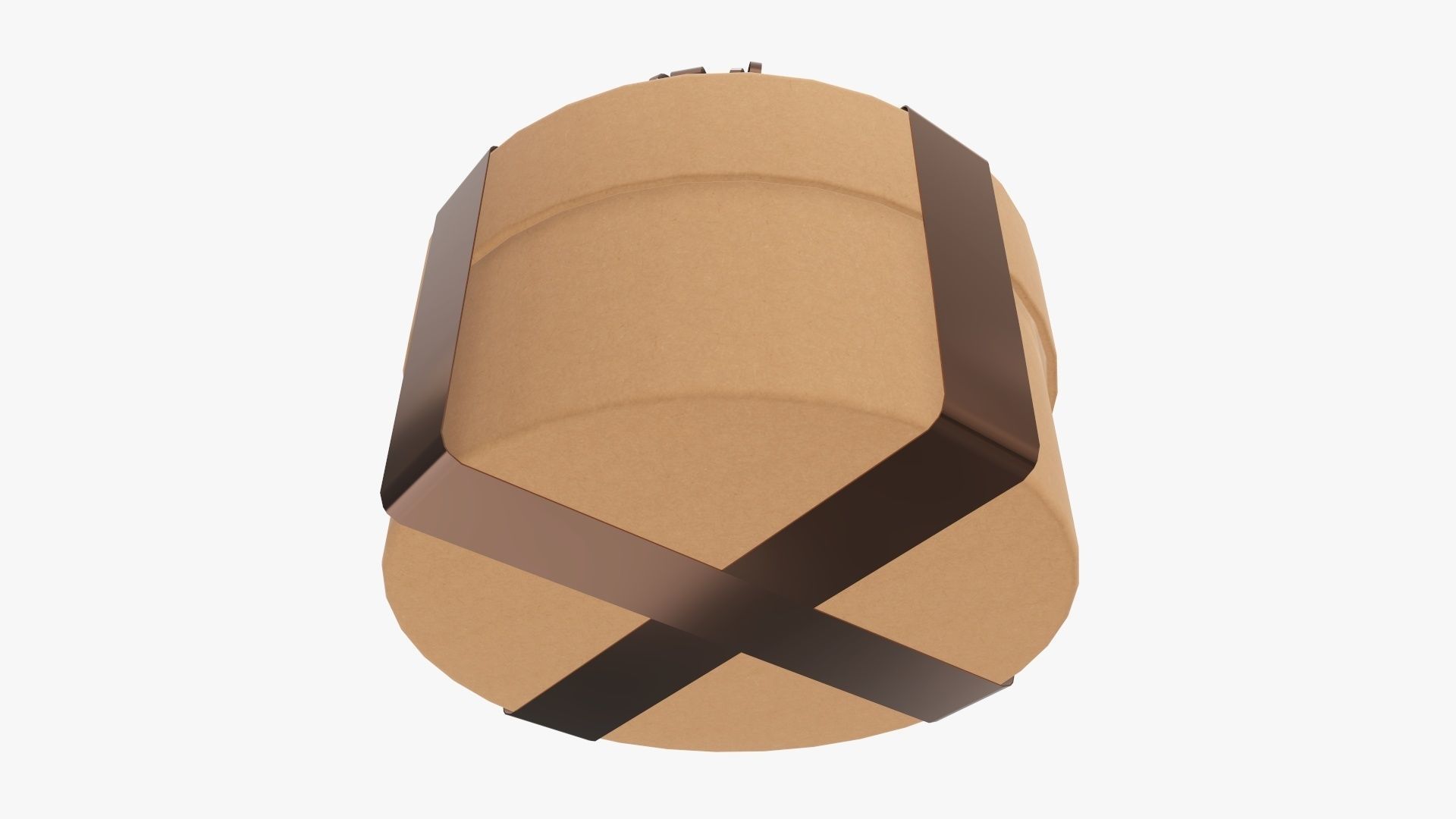 Wrapped Christmas gift 09 3D model_4