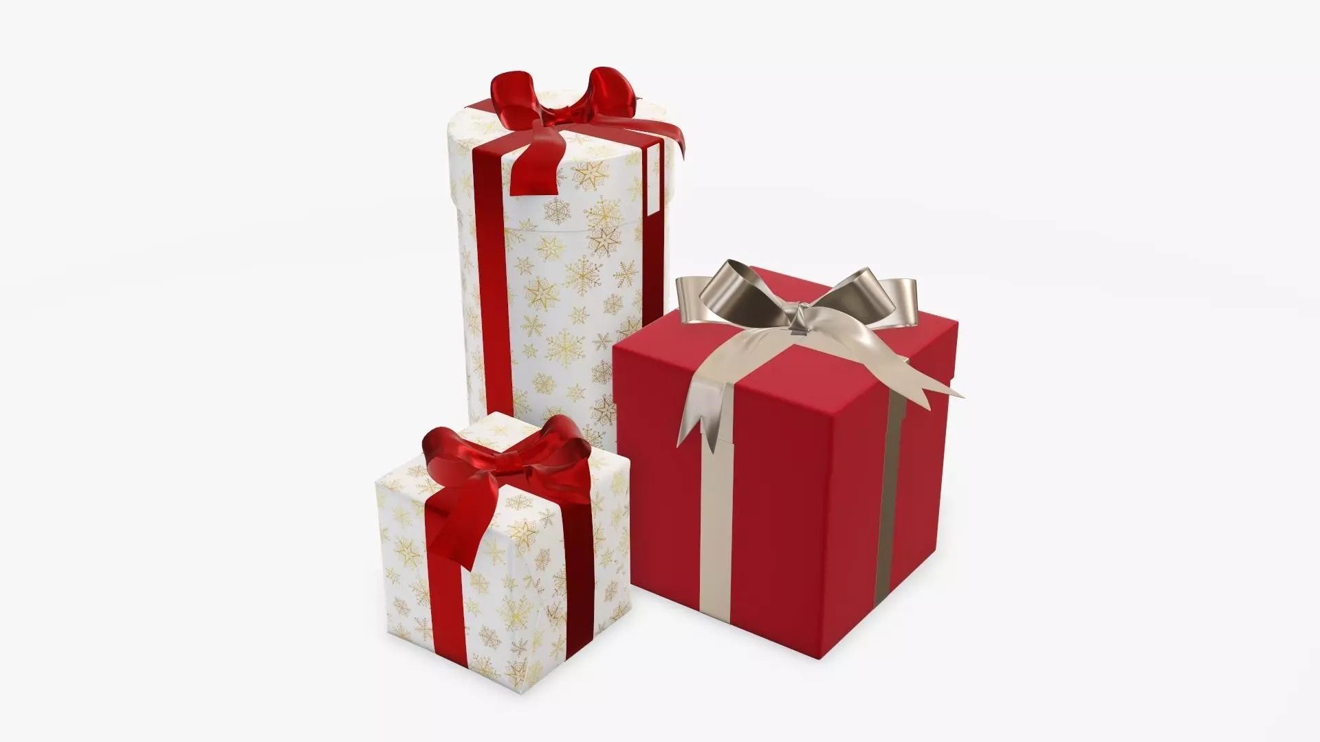 Wrapped Christmas gifts 01 3D model_0
