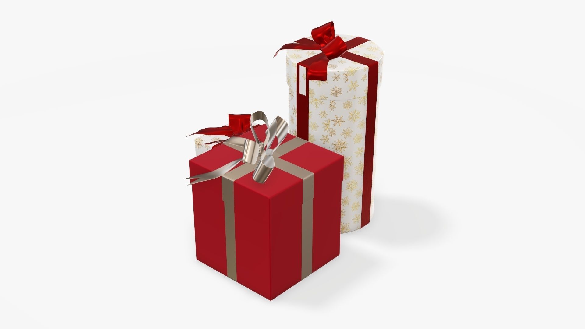 Wrapped Christmas gifts 01 3D model_1