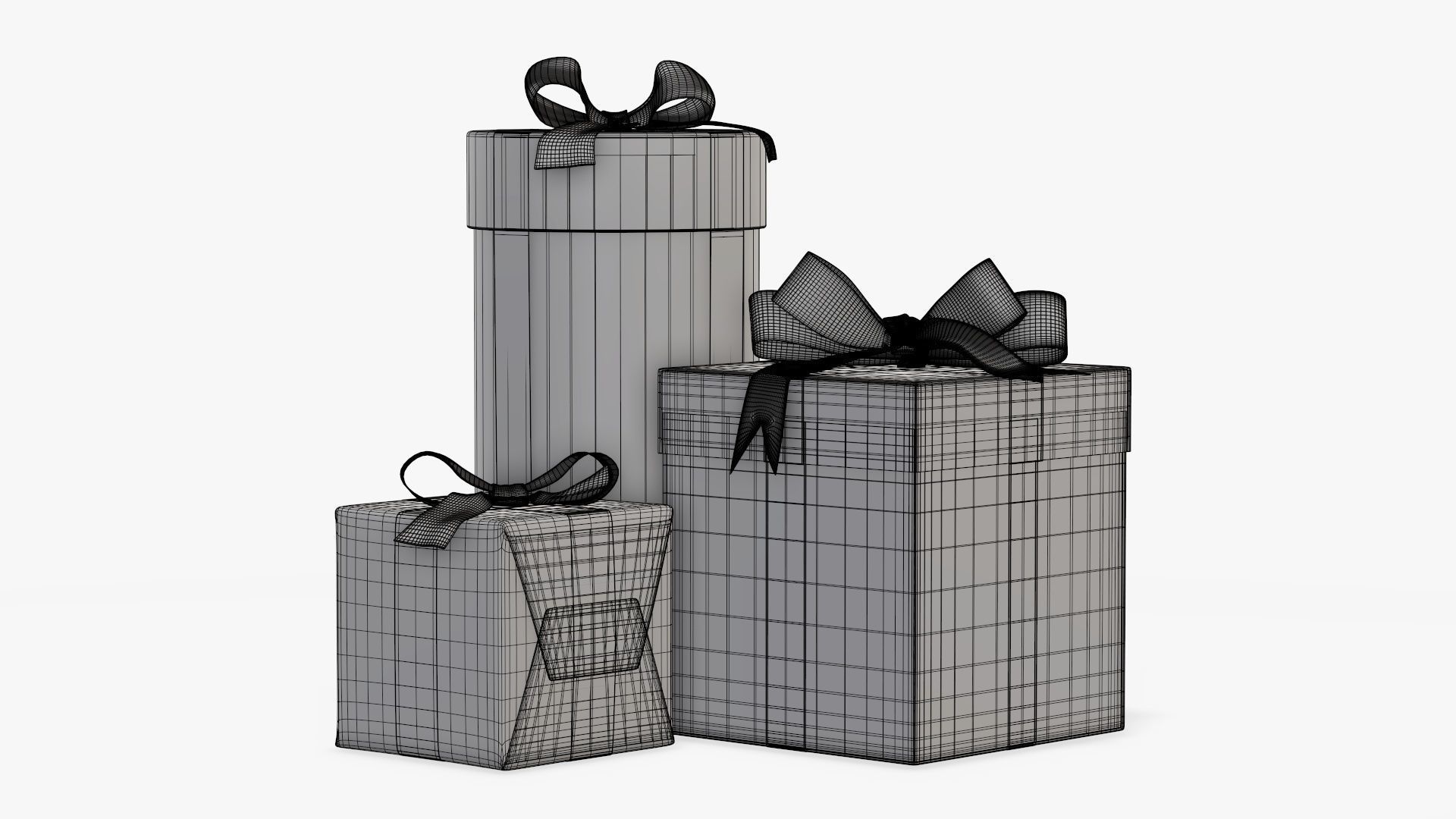 Wrapped Christmas gifts 01 3D model_9
