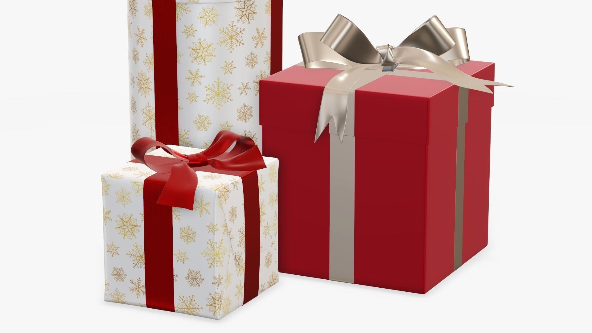 Wrapped Christmas gifts 01 3D model_5