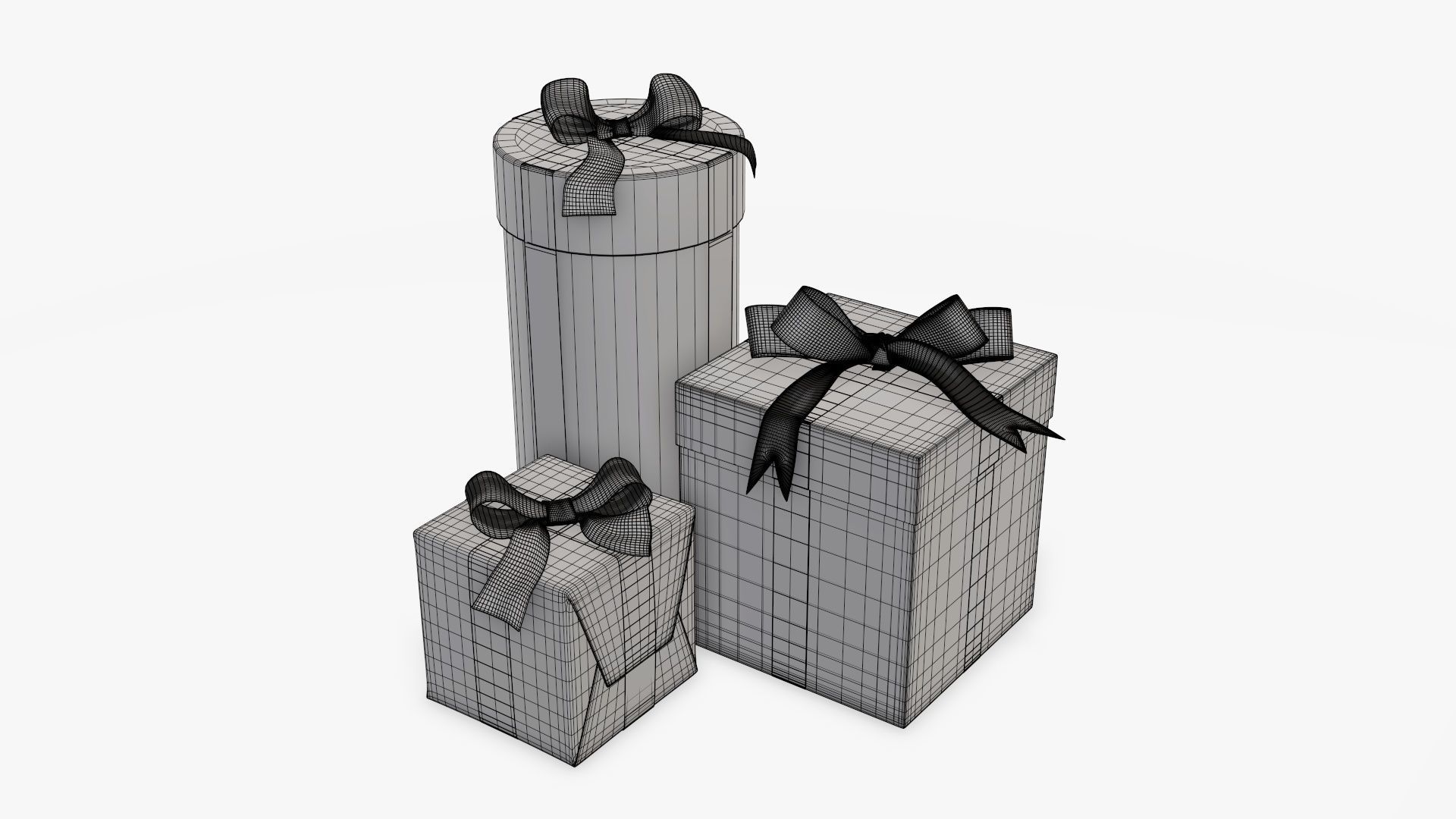 Wrapped Christmas gifts 01 3D model_6