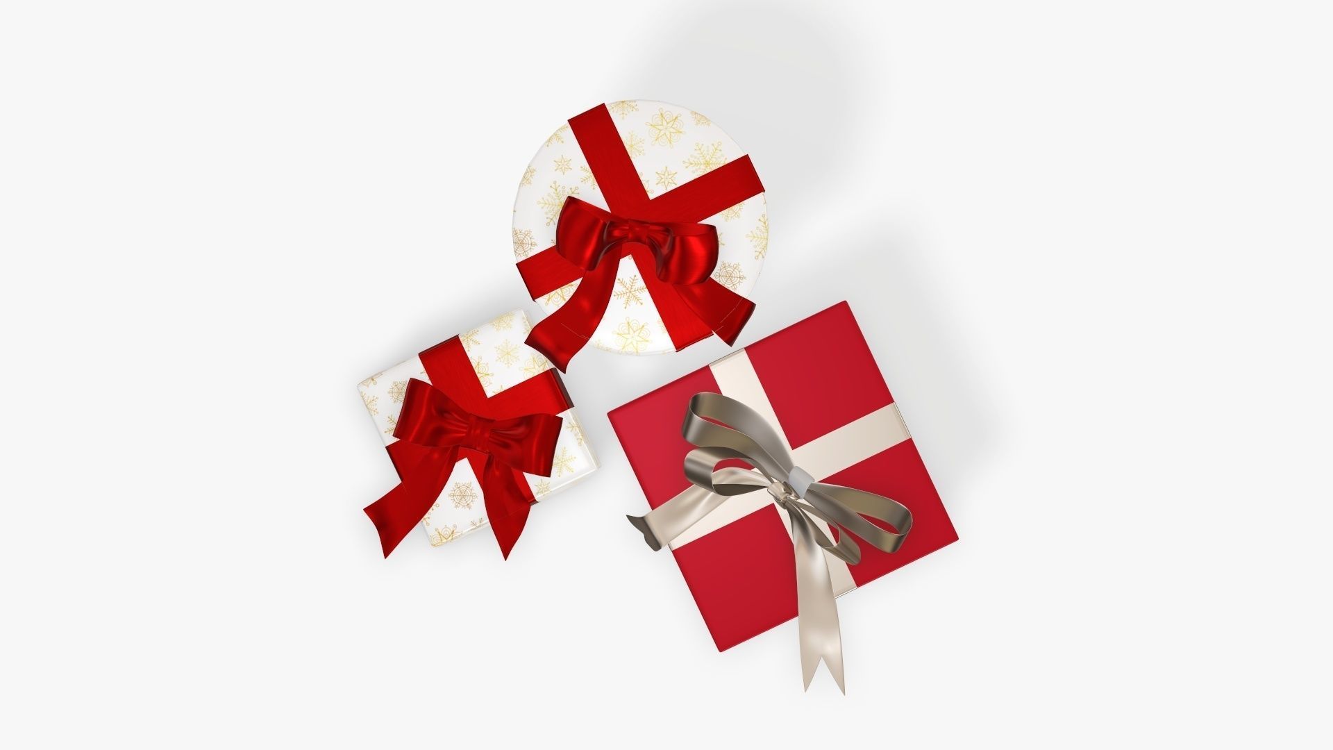 Wrapped Christmas gifts 01 3D model_4