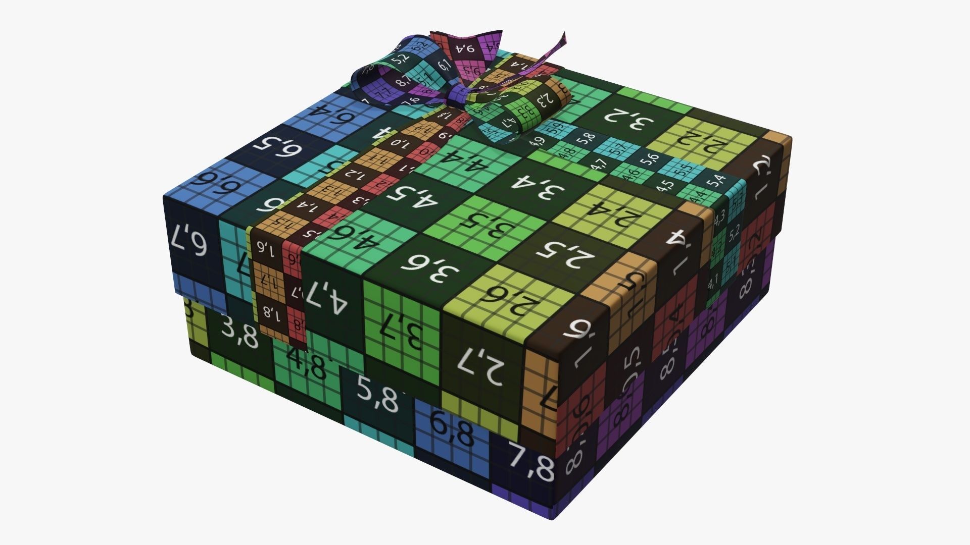 Wrapped Christmas gifts 02 3D model_10