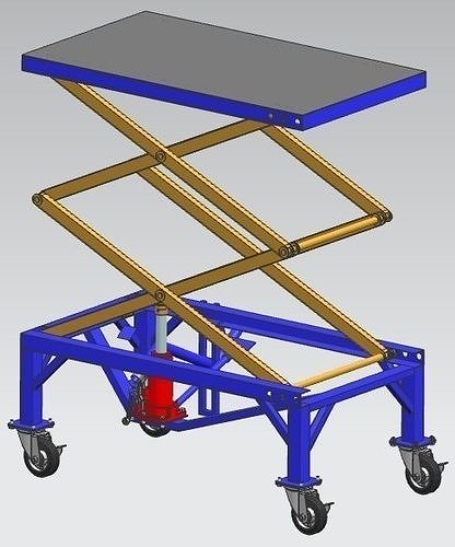 Scissor Lift Table Powered  by Hydraulic jack  3D model