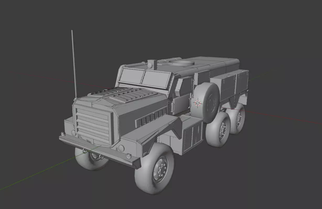US COUGAR 6x6 MRAP Vehicle Free 3D model