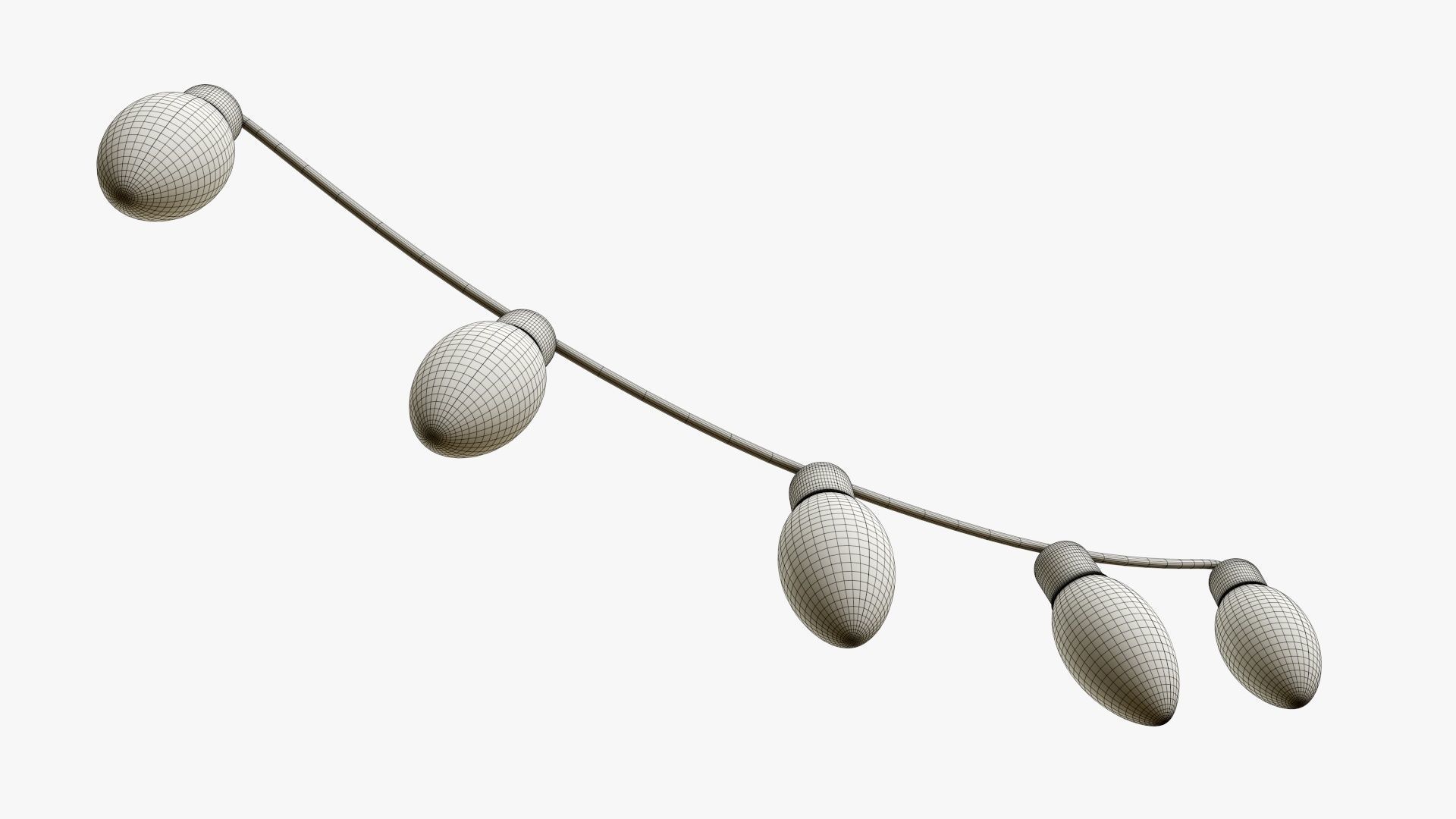 Christmas lights bulb gerlands  3D model_10